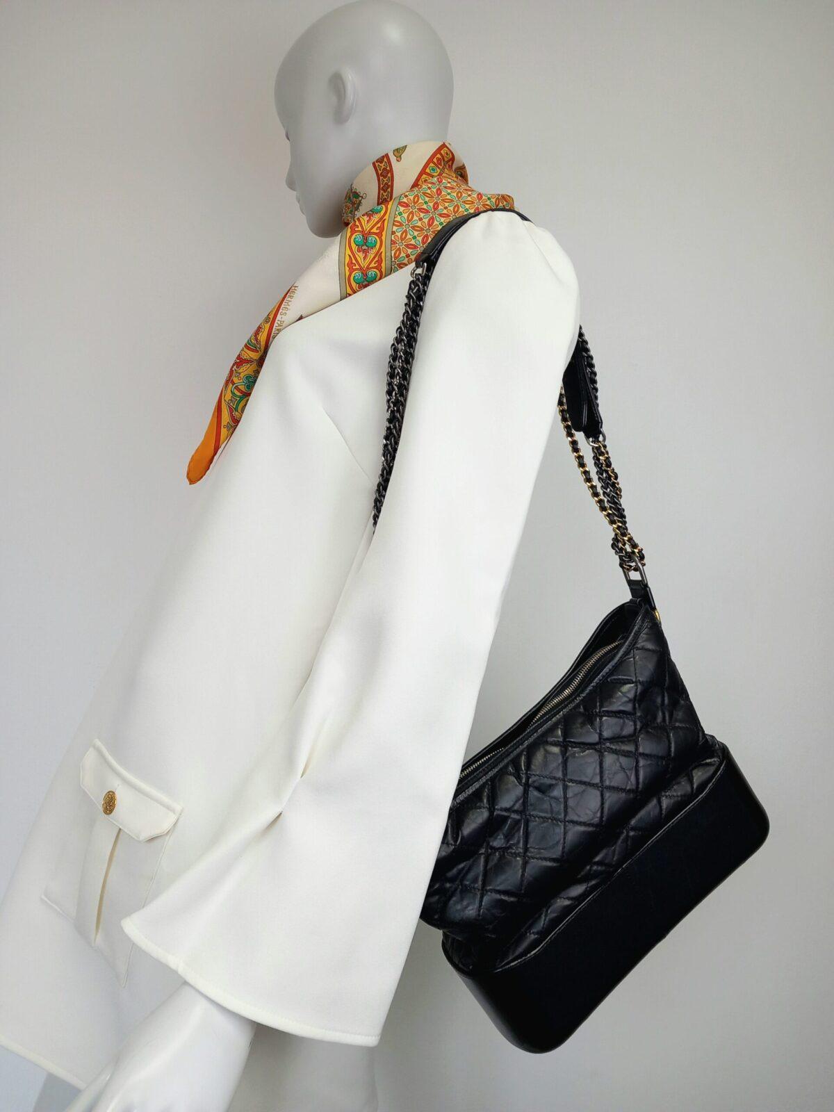 Chanel Gabrielle Czarna Klasyczna Torebka - obrazek 12