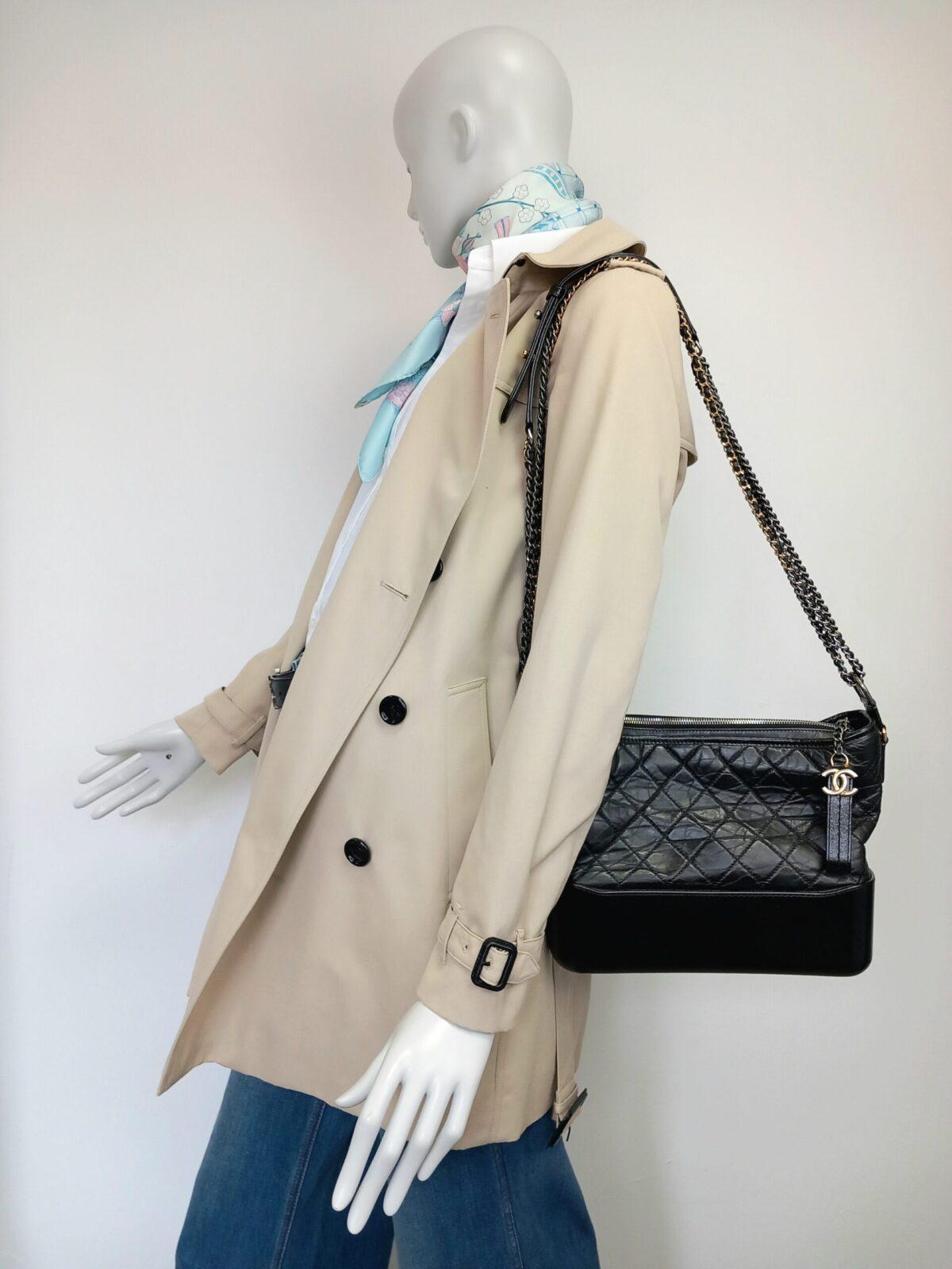 Chanel Gabrielle Czarna Klasyczna Torebka - obrazek 14