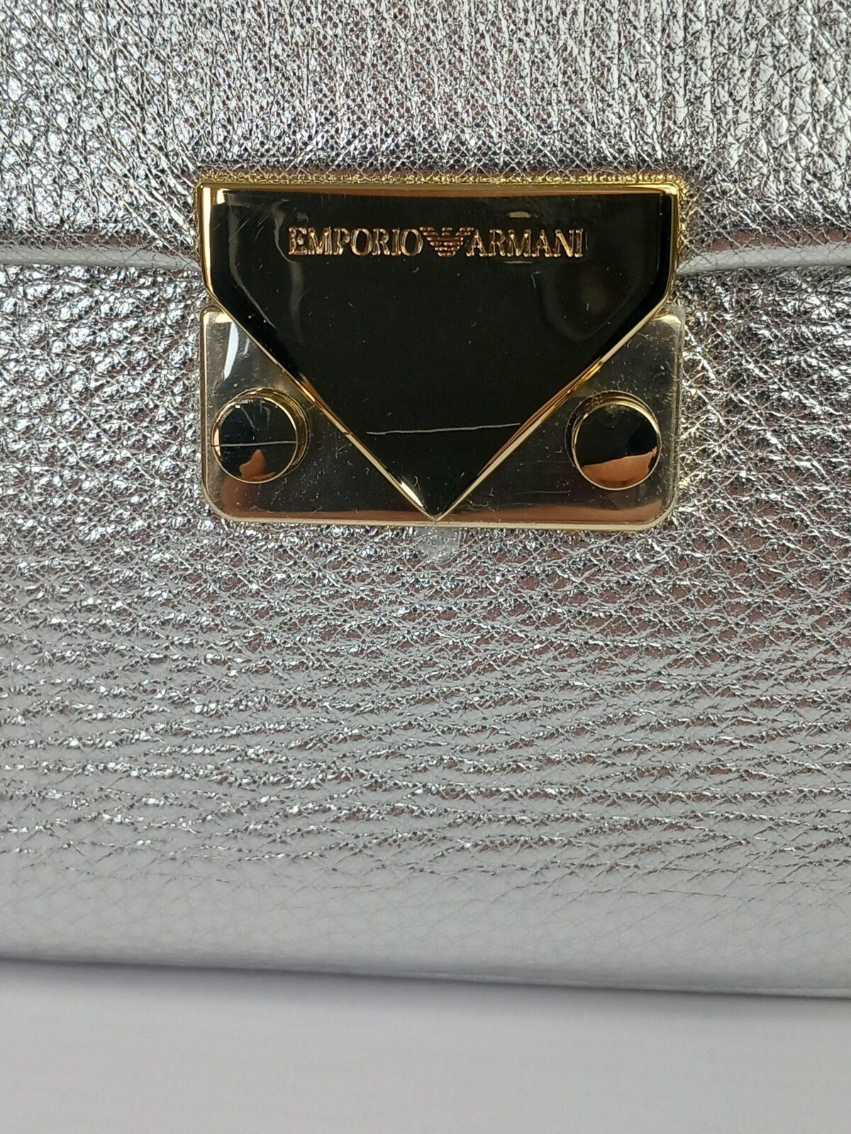 Armani srebrna torebka - obrazek 5