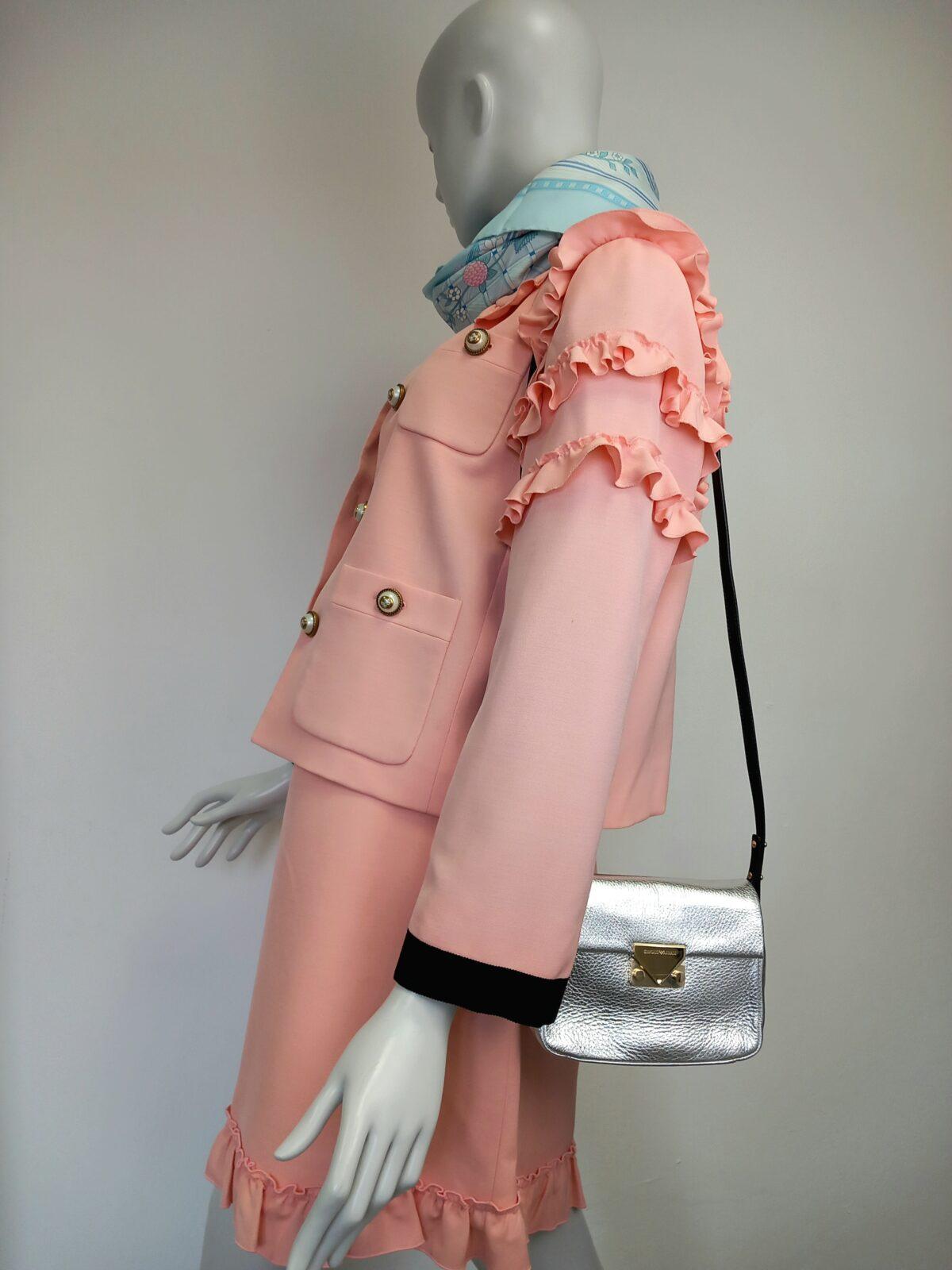 Armani srebrna torebka - obrazek 7