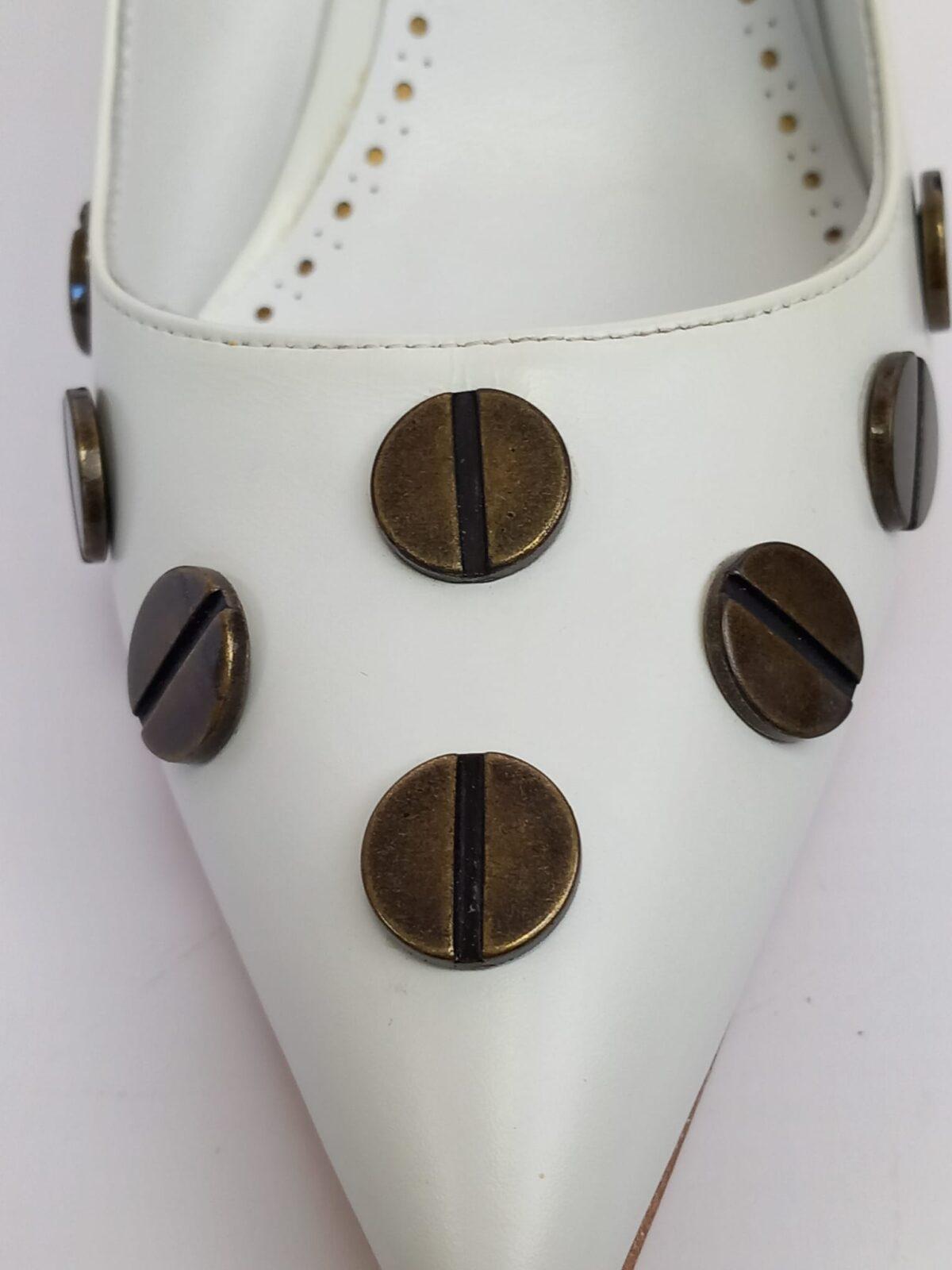 Manolo Blahnik białe czółenka 39,5 - obrazek 7