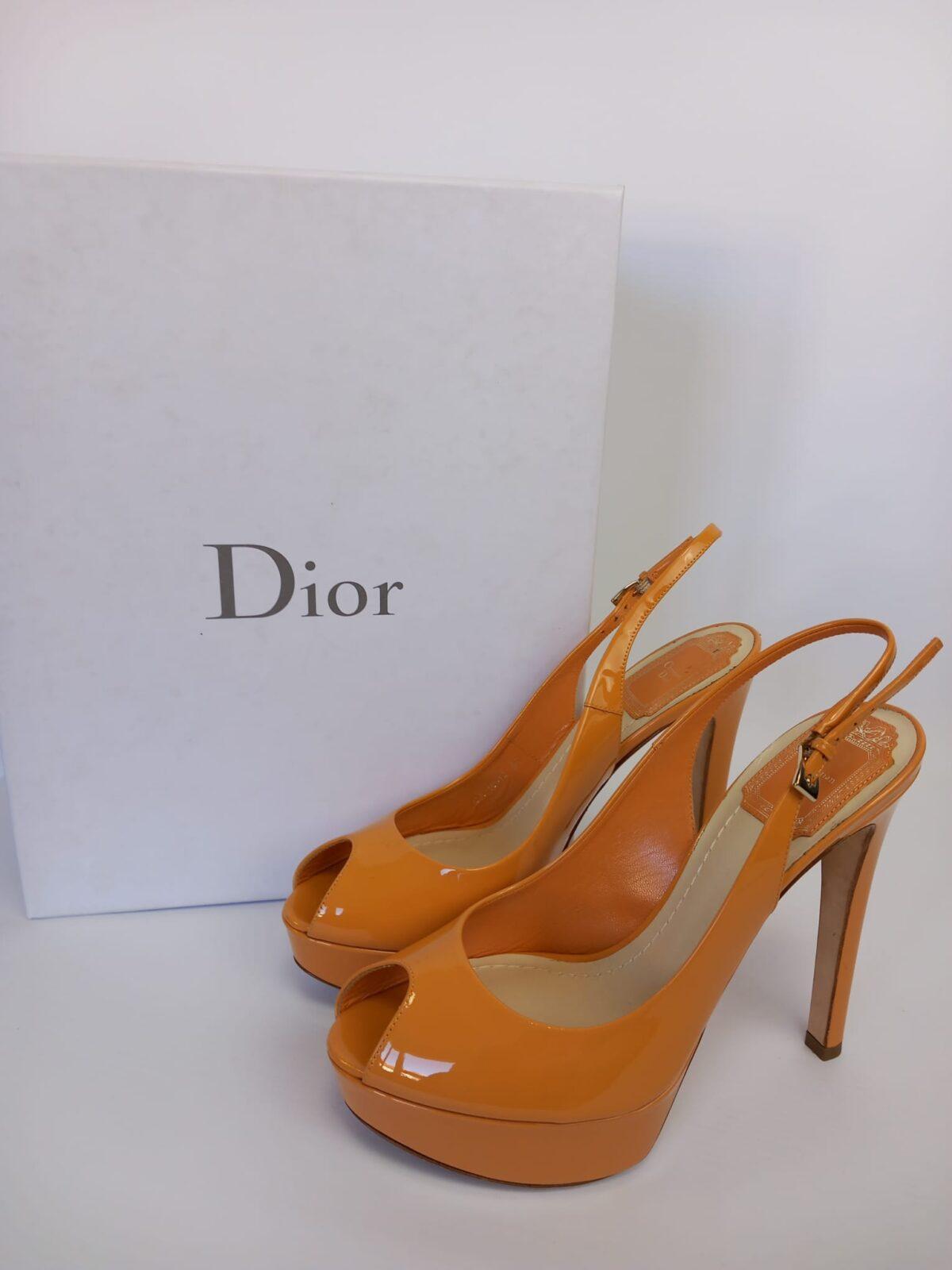 Dior pomarańczowe szpilki 37