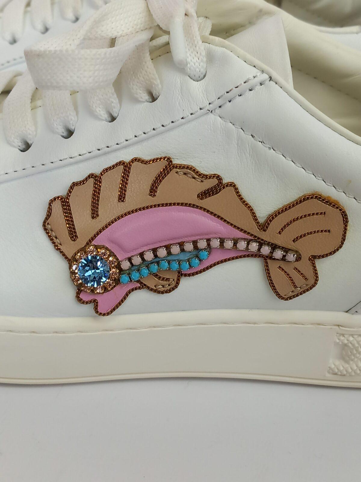 Casadei białe letnie sportowe 36,5 - obrazek 4