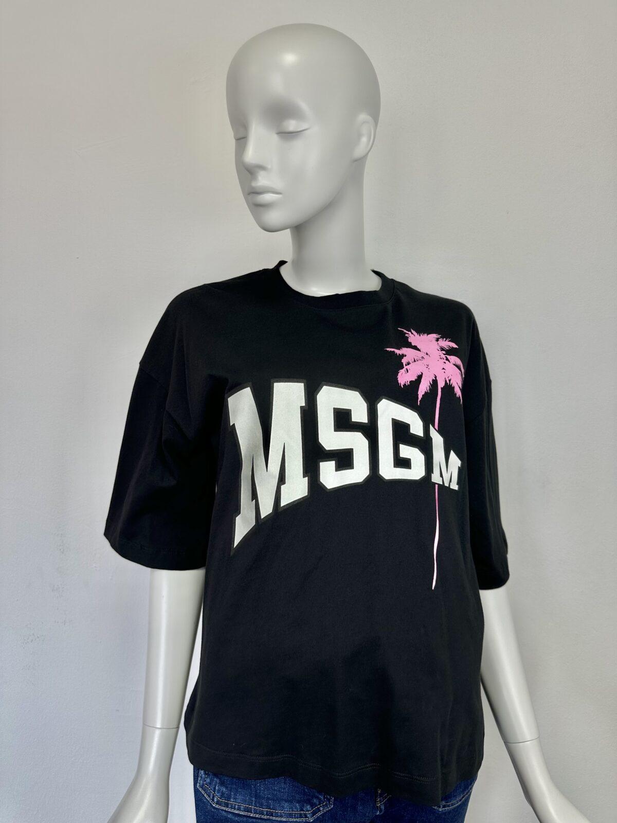 MSGM czarna koszulka 40 - obrazek 2