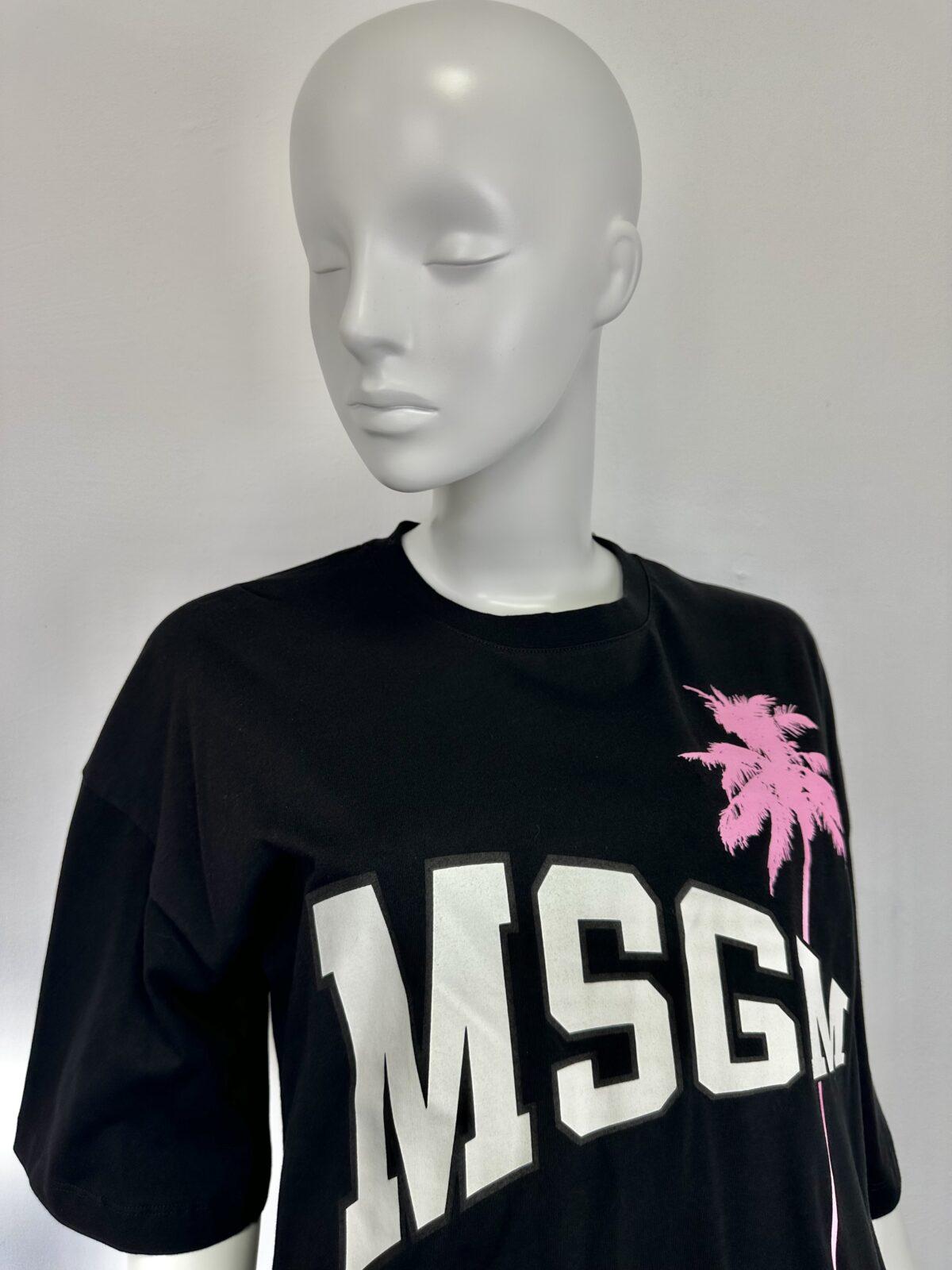 MSGM czarna koszulka 40 - obrazek 3