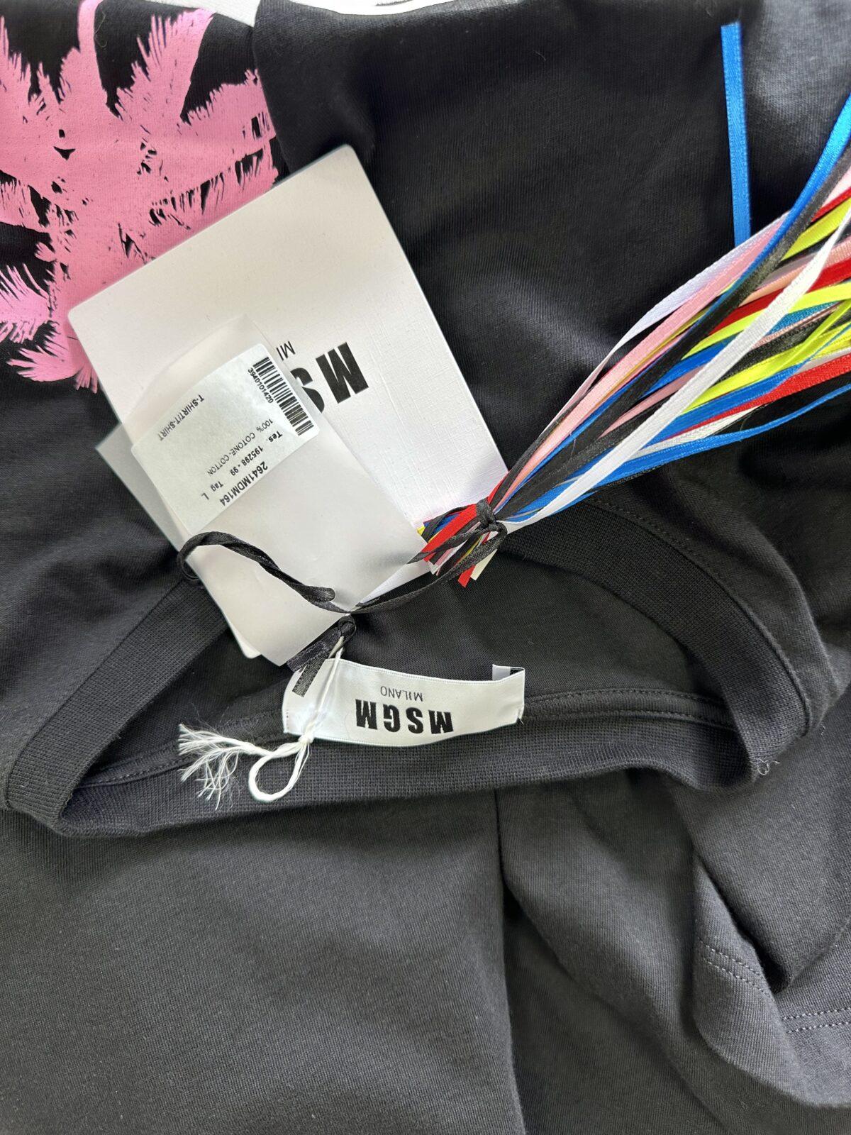 MSGM czarna koszulka 40 - obrazek 5