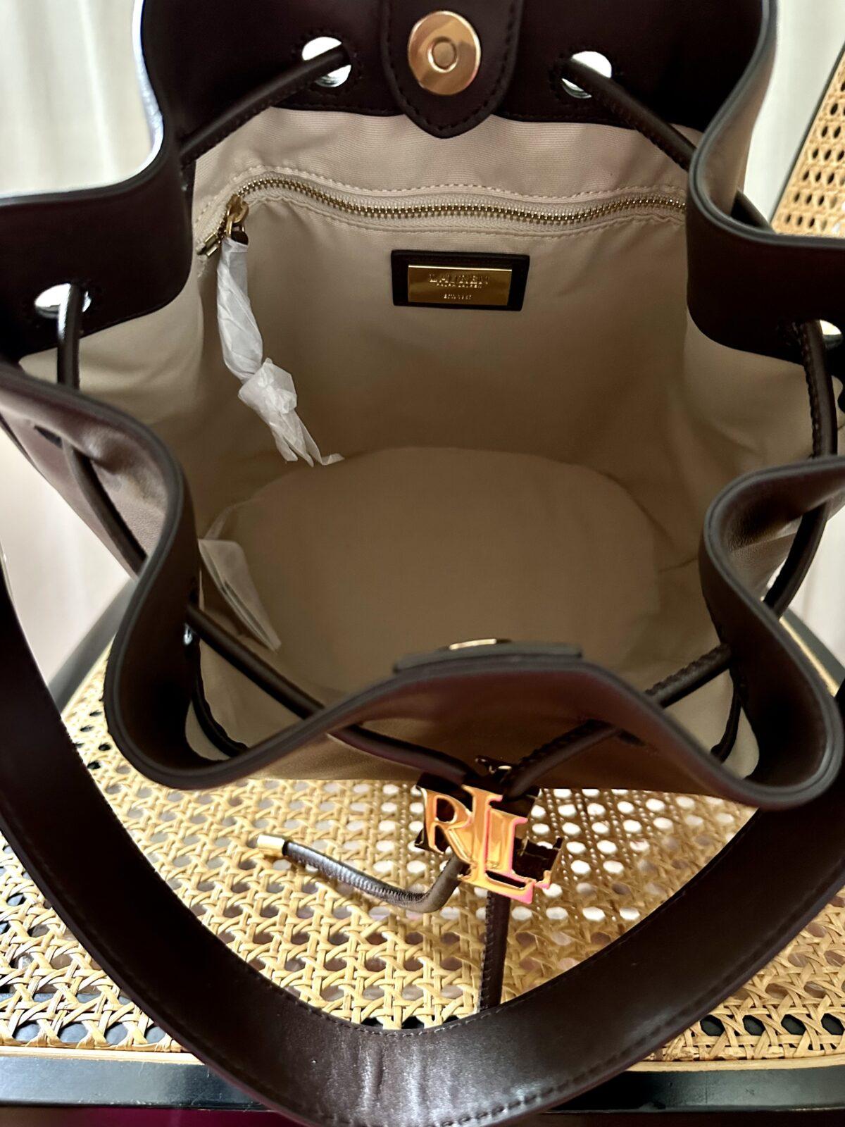 Ralph lauren bordowa torebka - obrazek 6