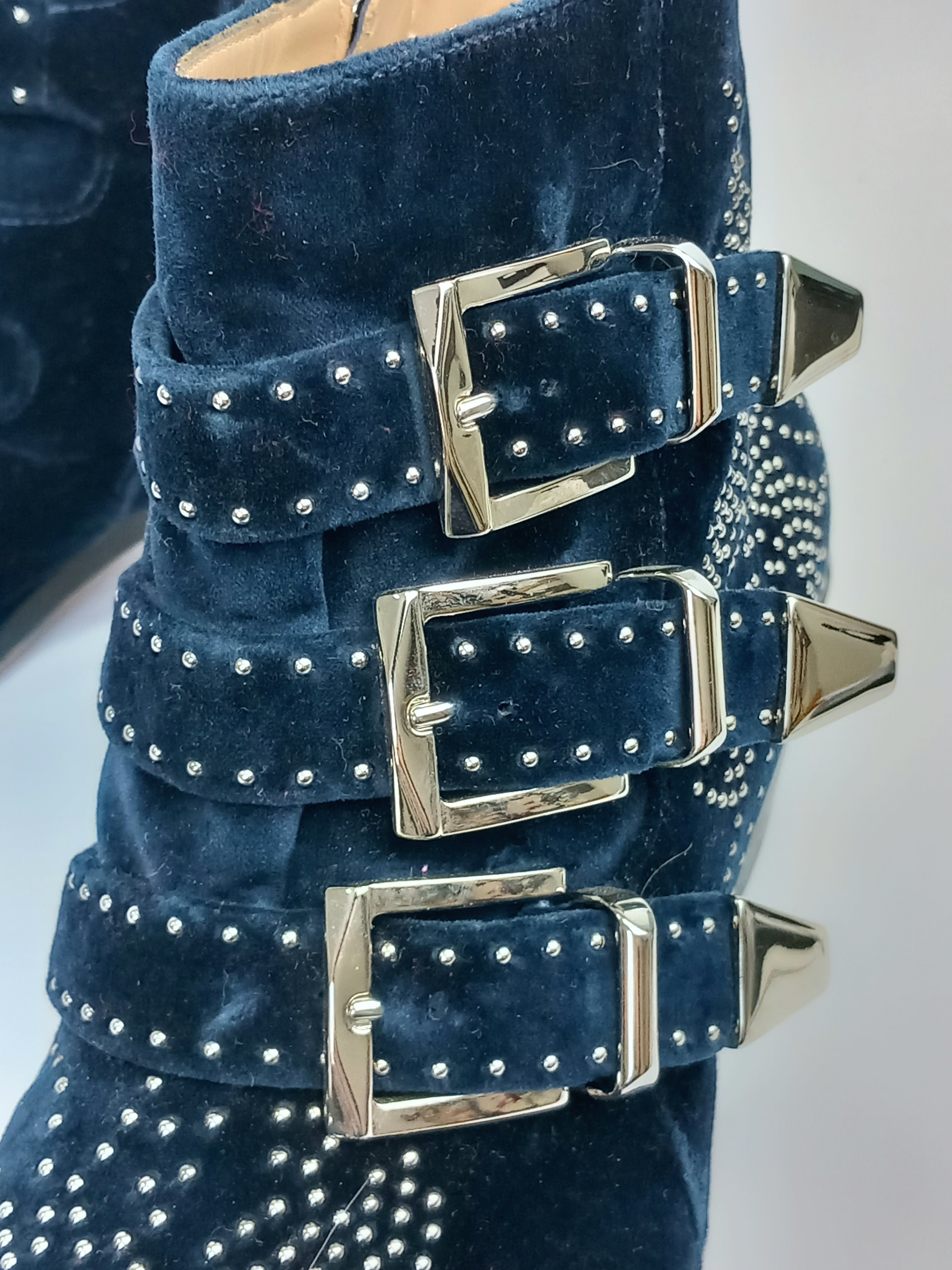 Chloe Susanna welurowe botki 36 - obrazek 5