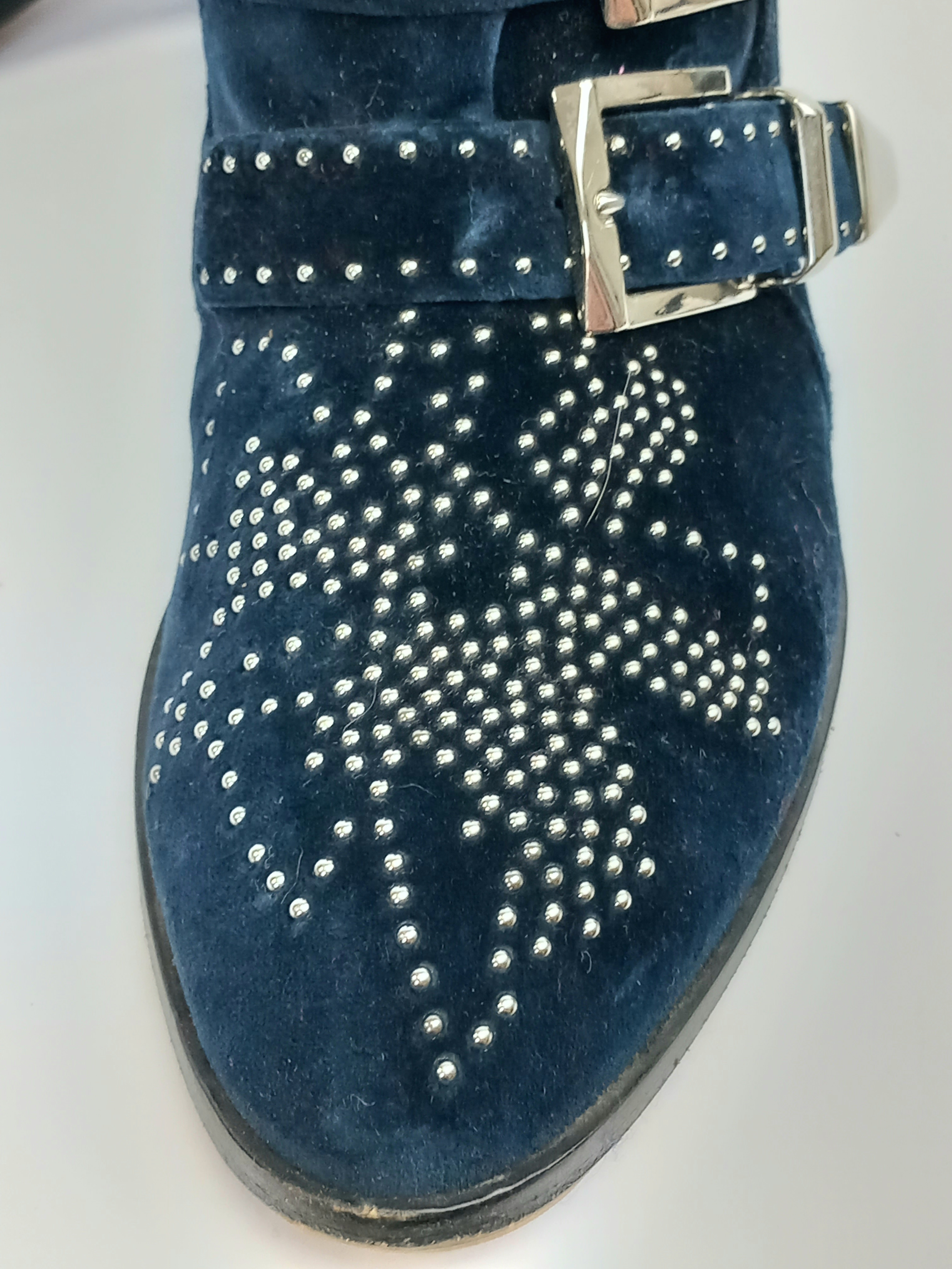 Chloe Susanna welurowe botki 36 - obrazek 6