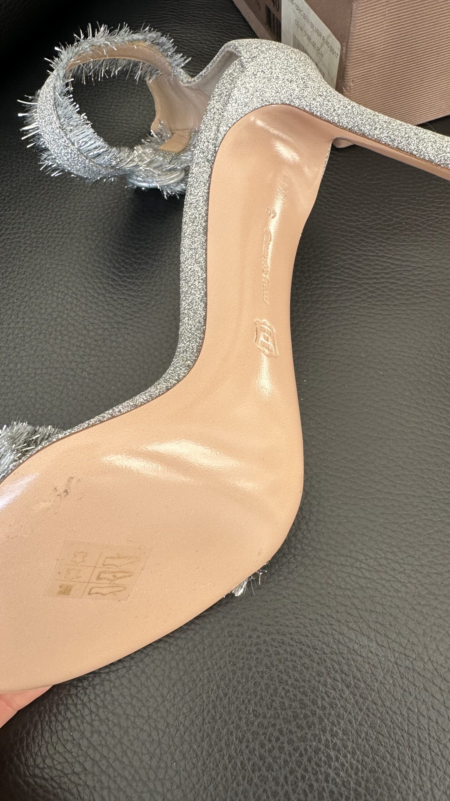 Gianvito Rossi sandały srebrne 40 - obrazek 6