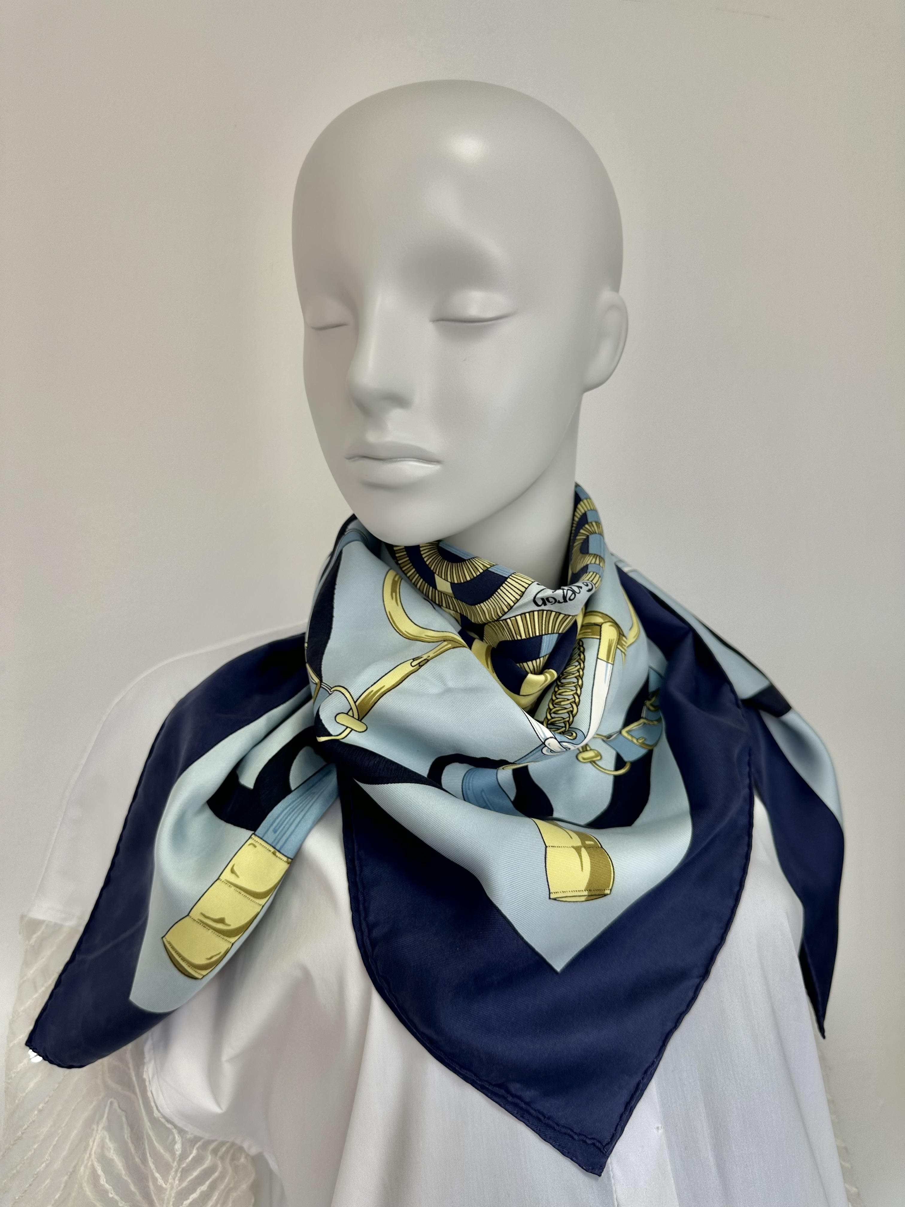 Hermes apaszka chusta vintage - obrazek 5