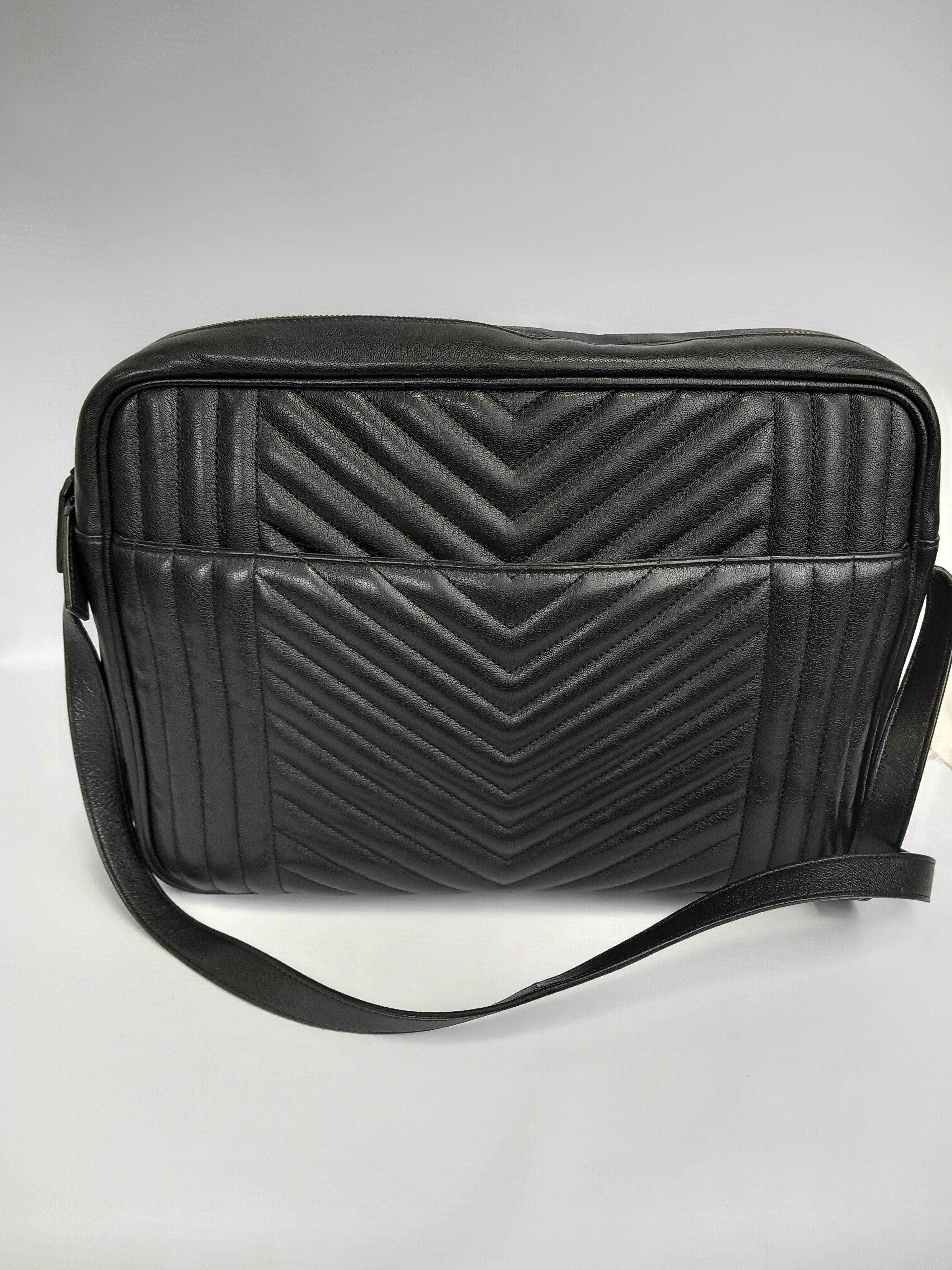 Saint Laurent duża czarna torebka aktówka - obrazek 3