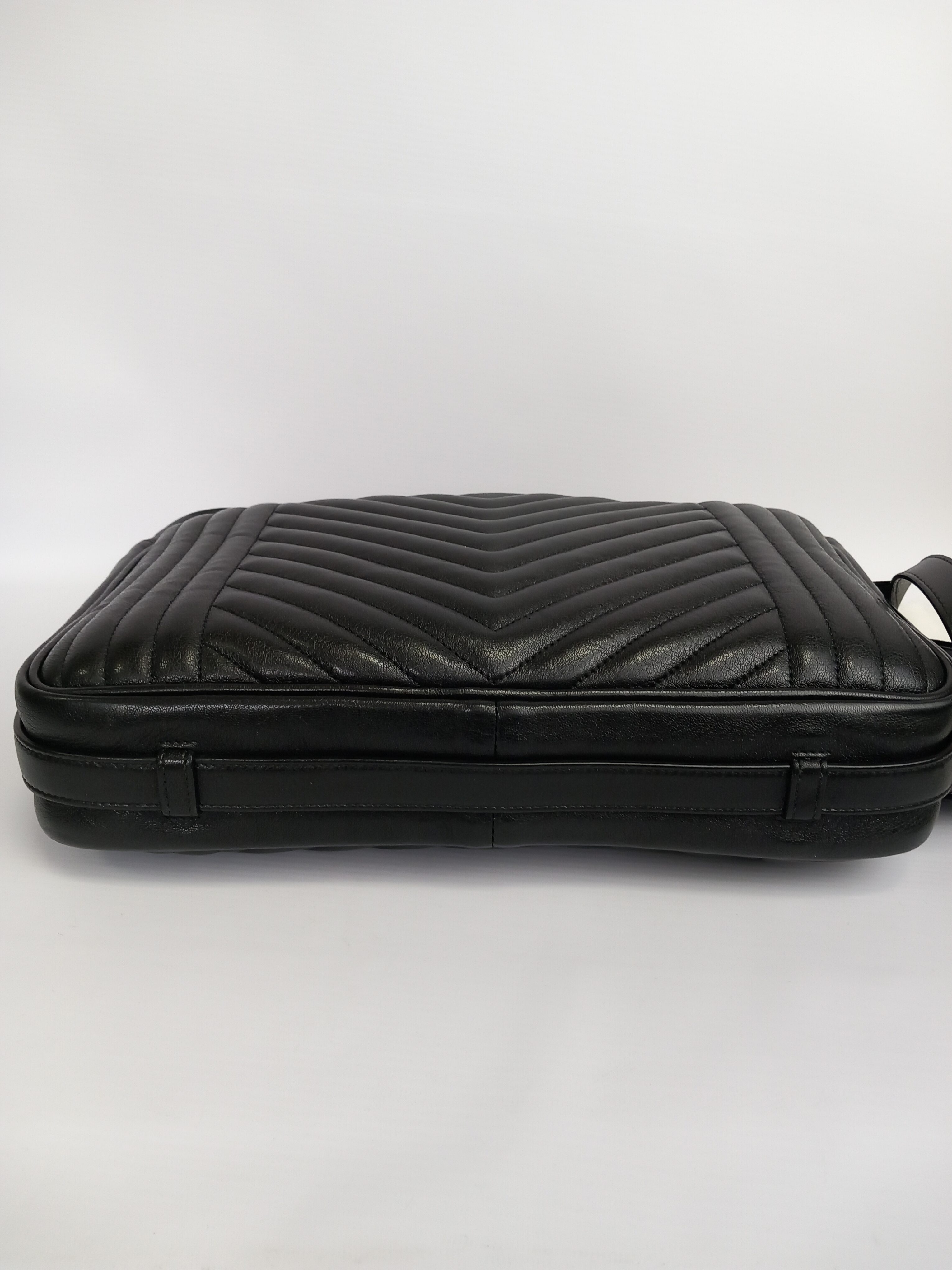 Saint Laurent duża czarna torebka aktówka - obrazek 4