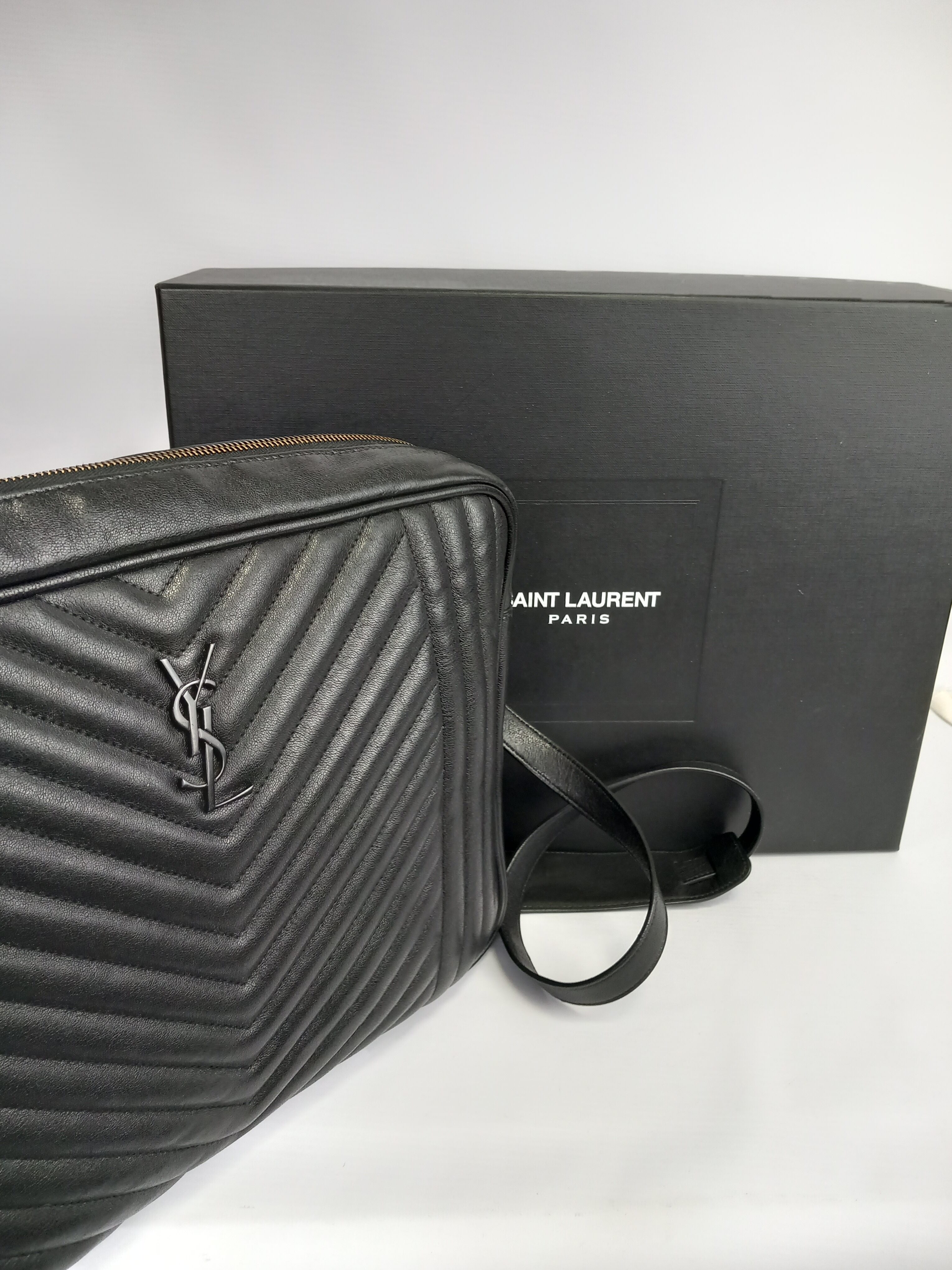 Saint Laurent duża czarna torebka aktówka - obrazek 6