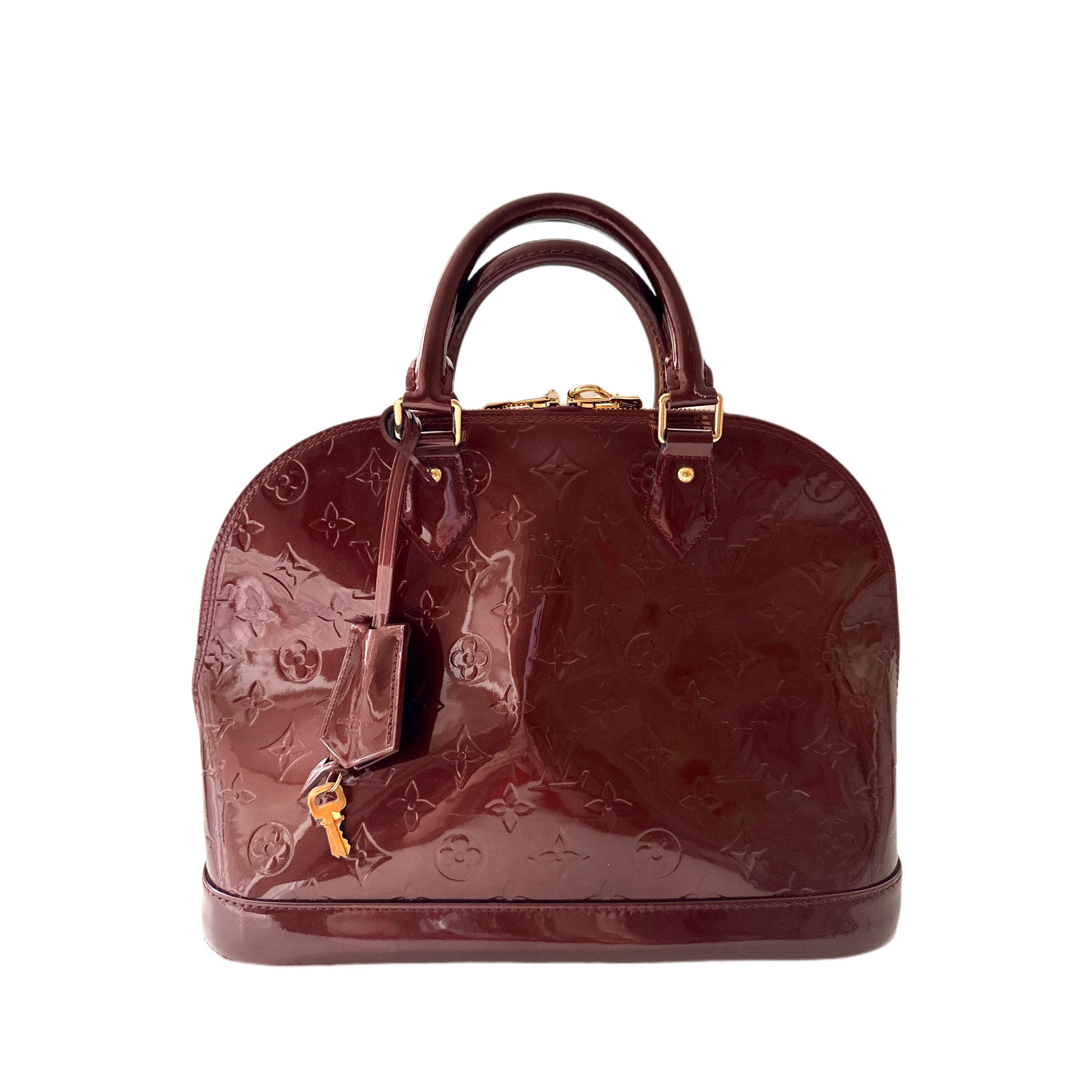 Louis Vuitton Alma vernis lakierowana torebka kuferek
