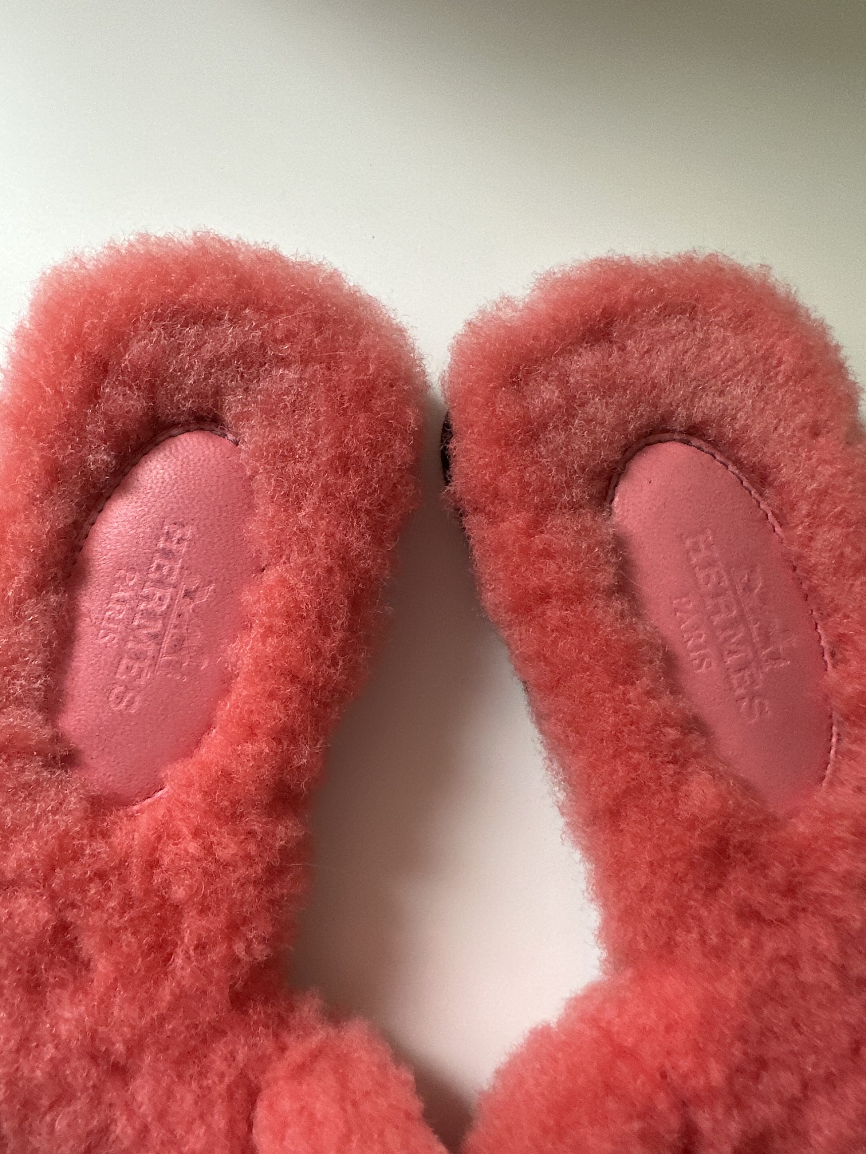 Hermes klapki Oran pluszowe 37 pomarańcz - obrazek 5