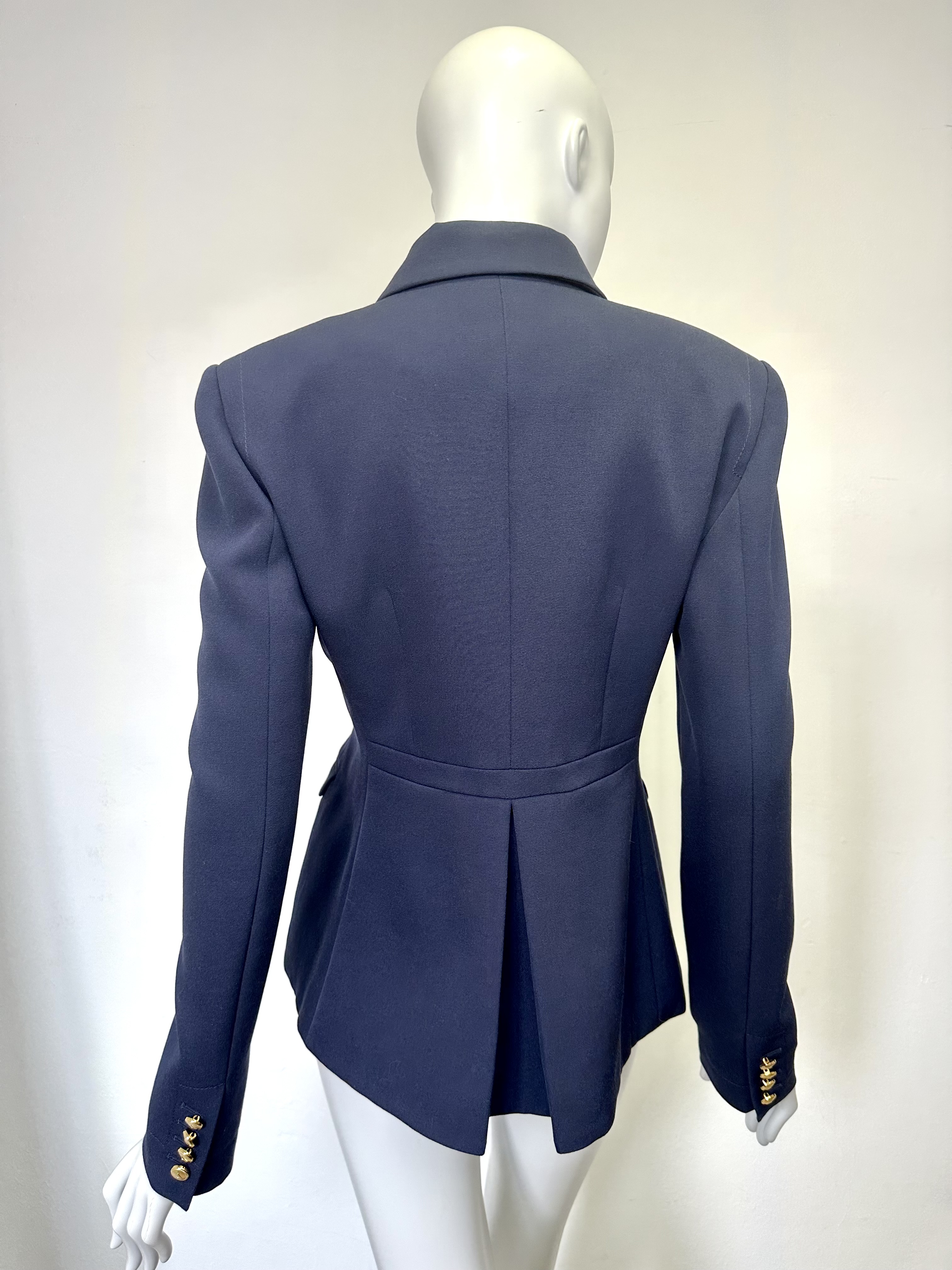 Altuzarra wełniana granatowa marynarka 38 - obrazek 5