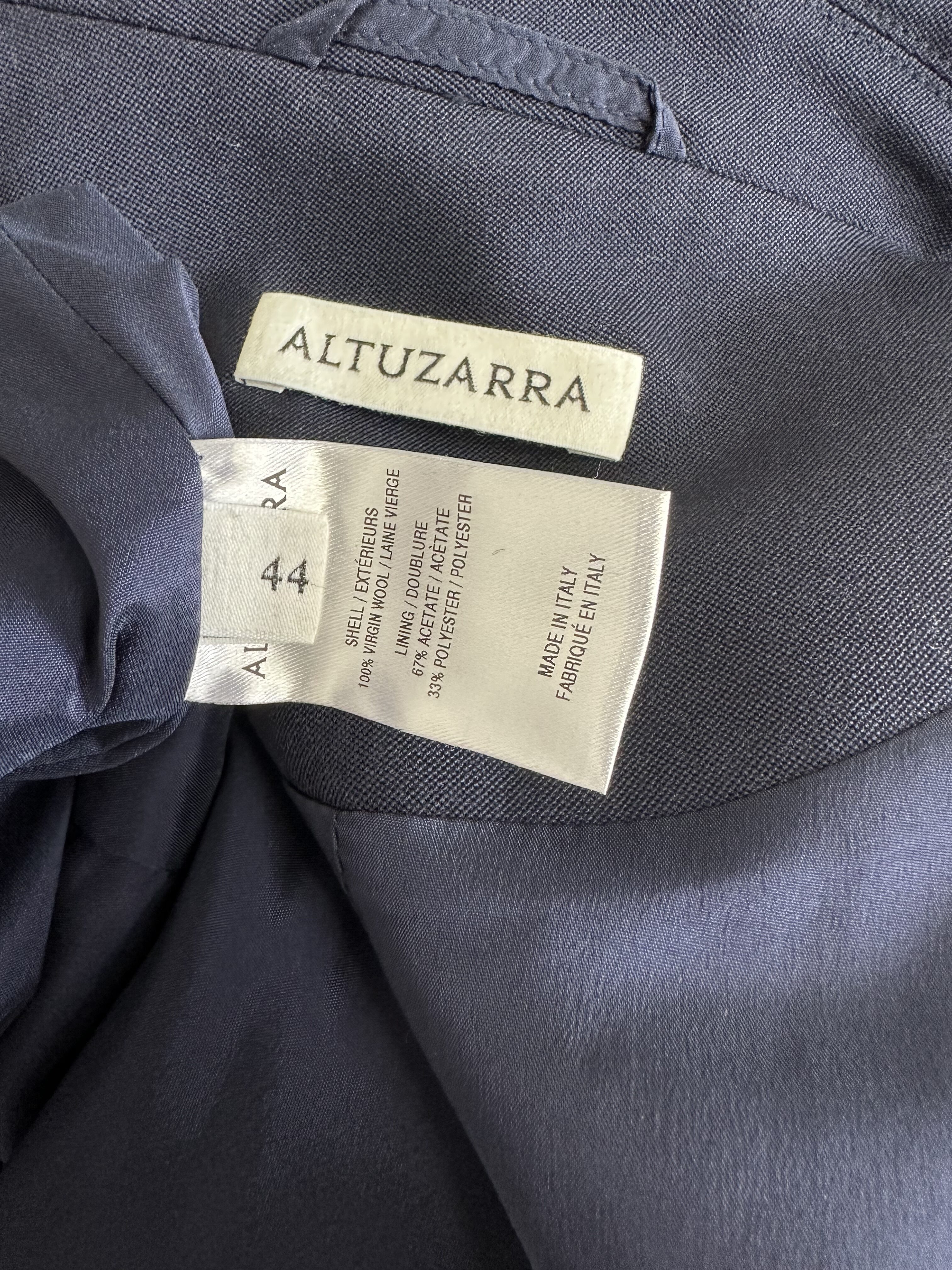 Altuzarra wełniana granatowa marynarka 38 - obrazek 6