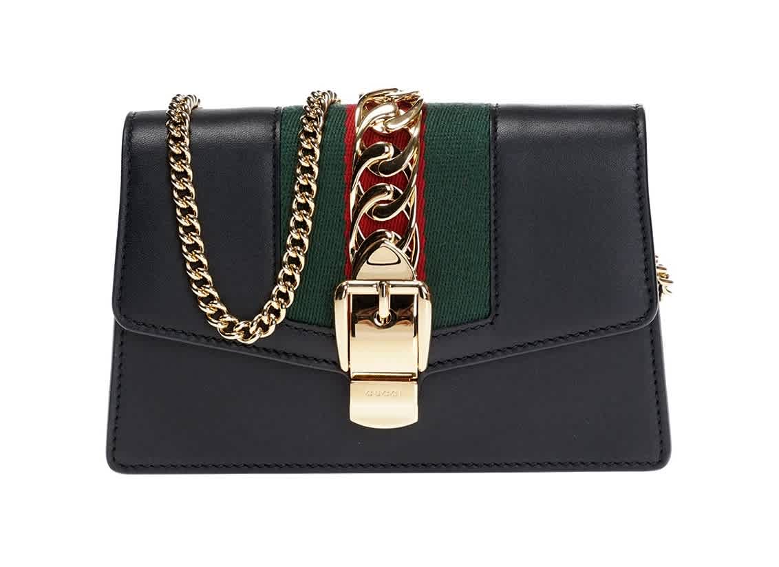 Gucci Sylvie mini czarna torebka
