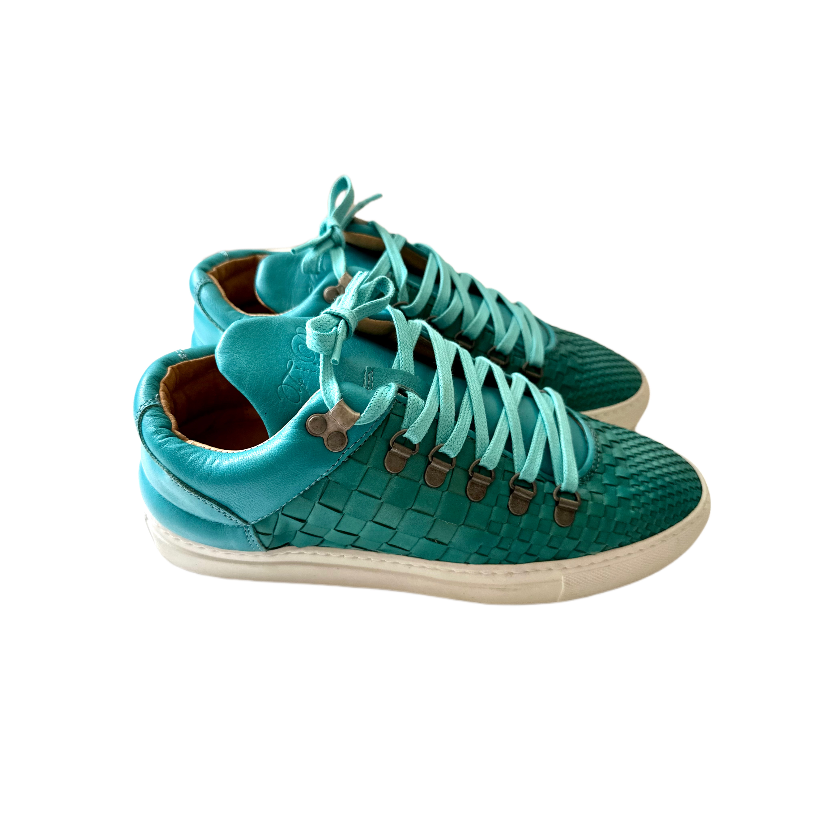 Filling Pieces turkusowe plecione buty 40