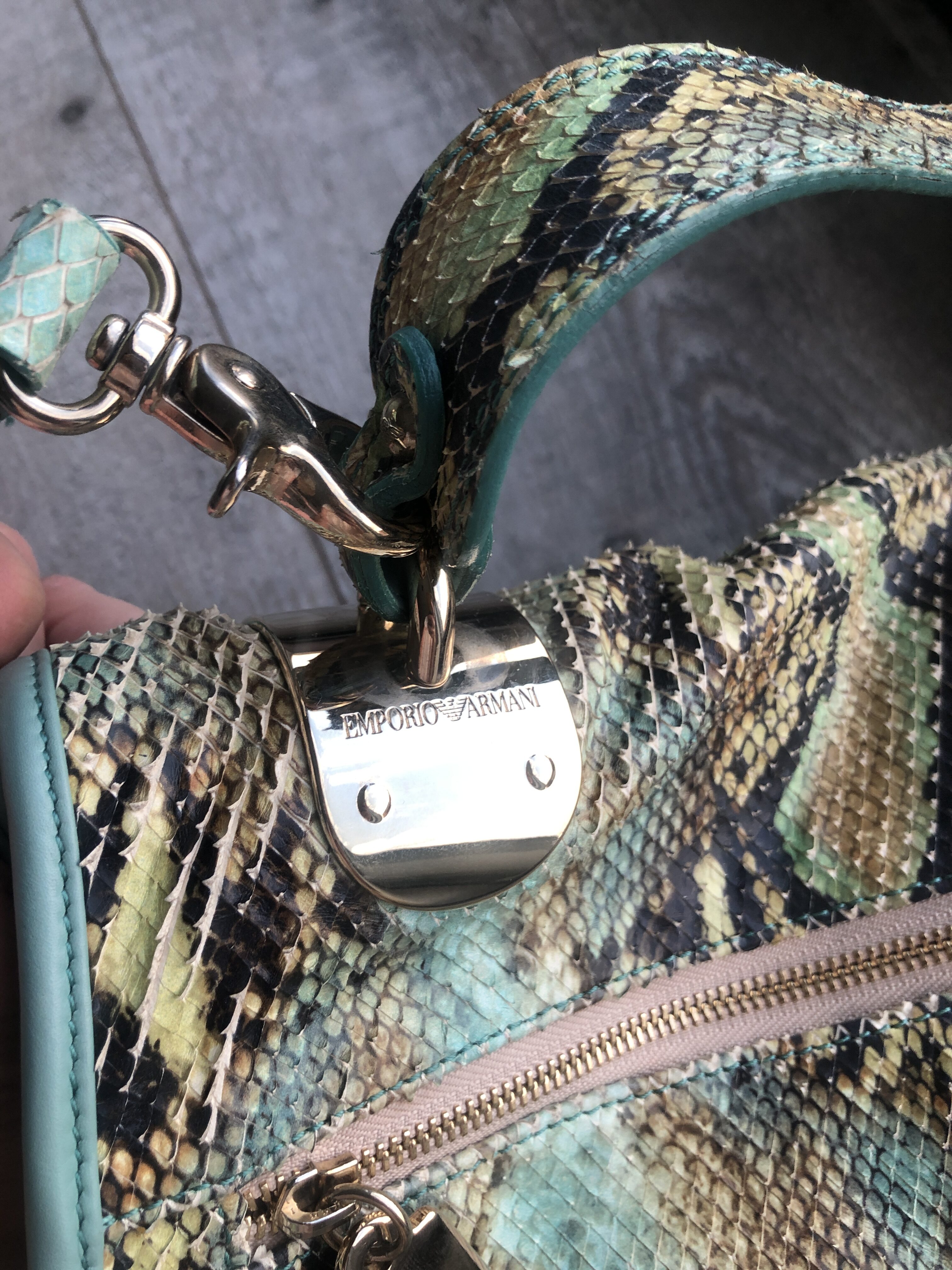 EMPORIO ARMANI Python Bag - torebka - obrazek 5