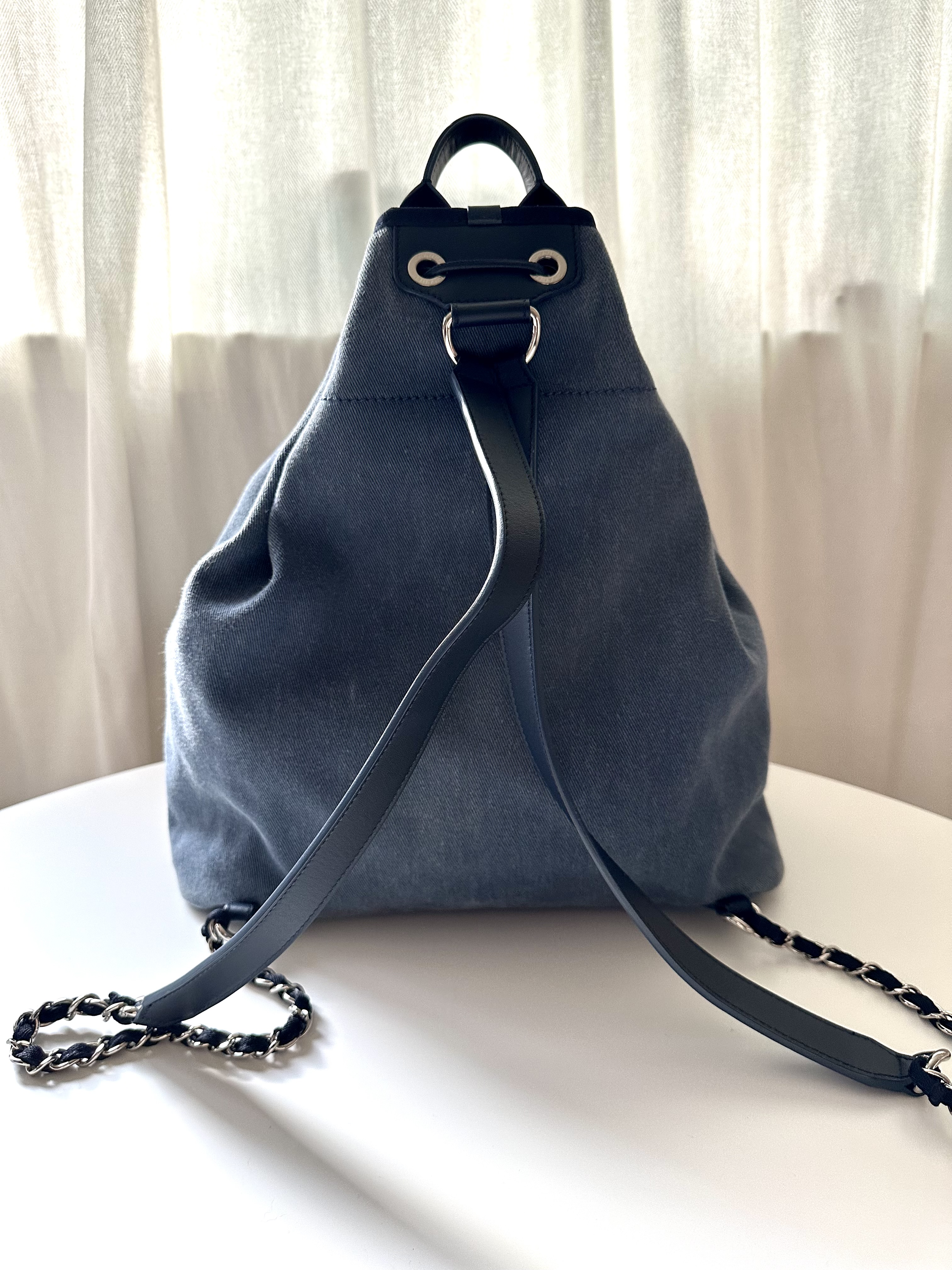 Chanel 31 Rue Cambon jeansowy plecak - obrazek 3