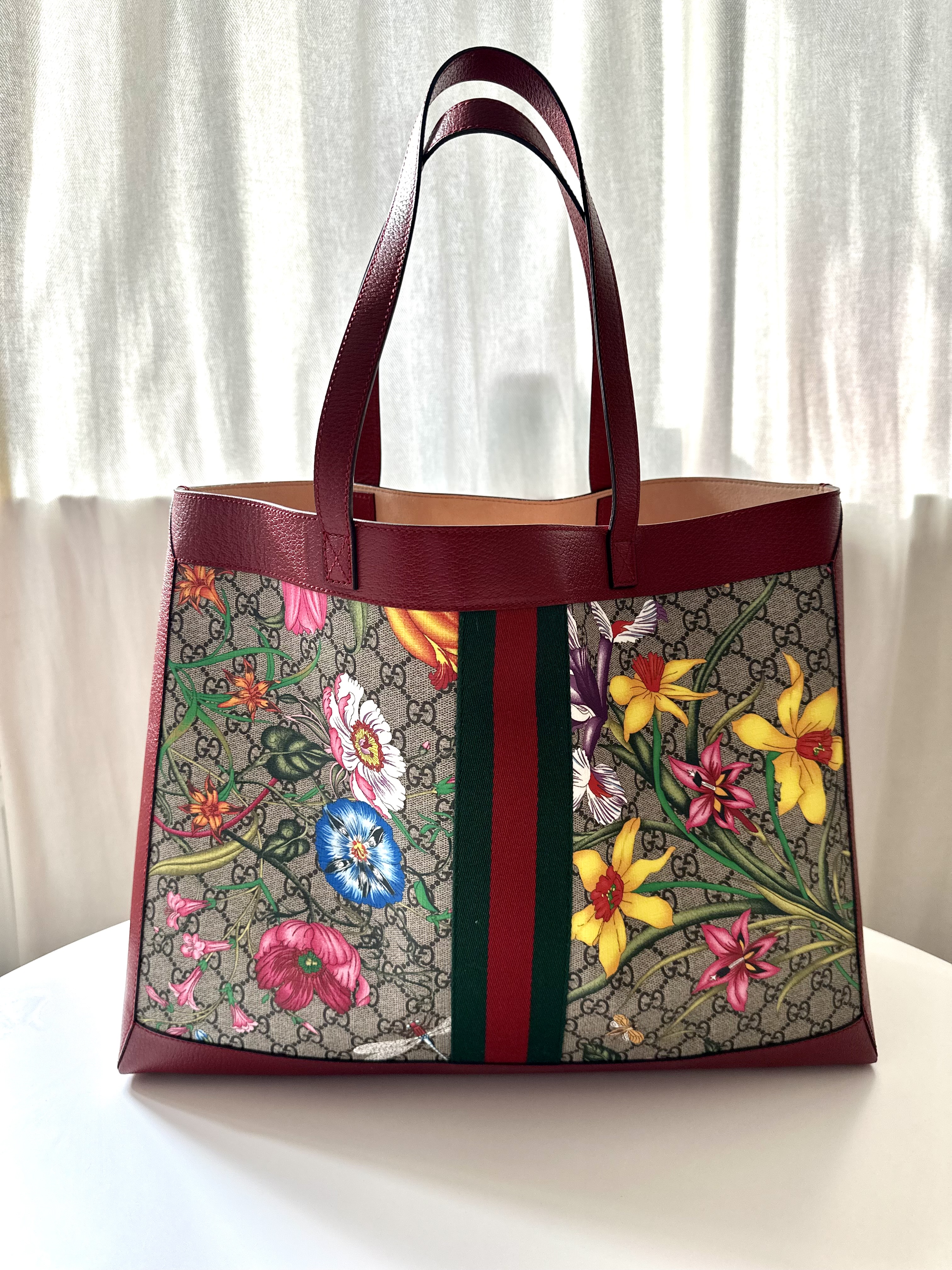 Gucci blooms tote floral torebka - obrazek 5