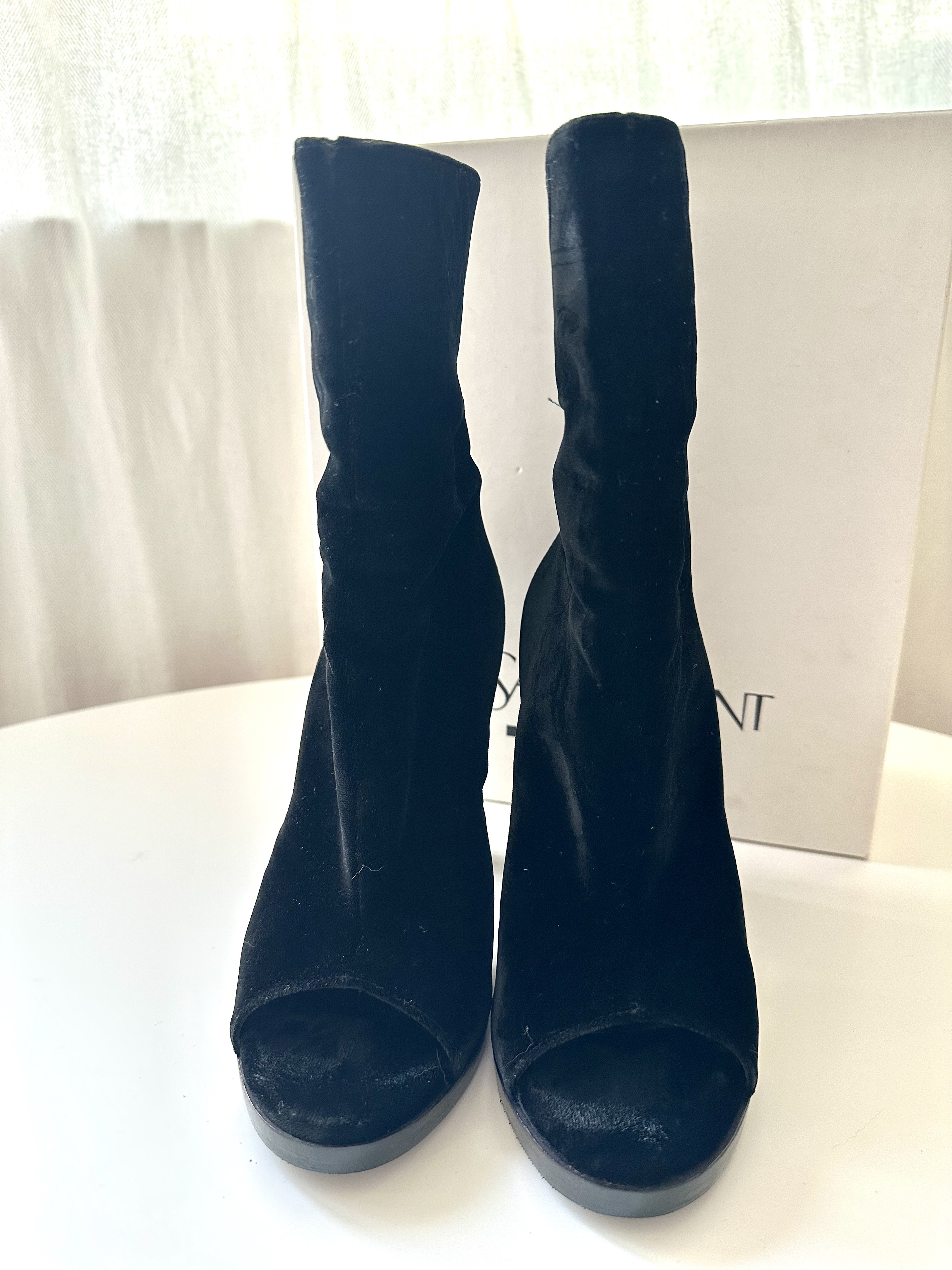 Saint Laurent aksamitne buty 36 - obrazek 2