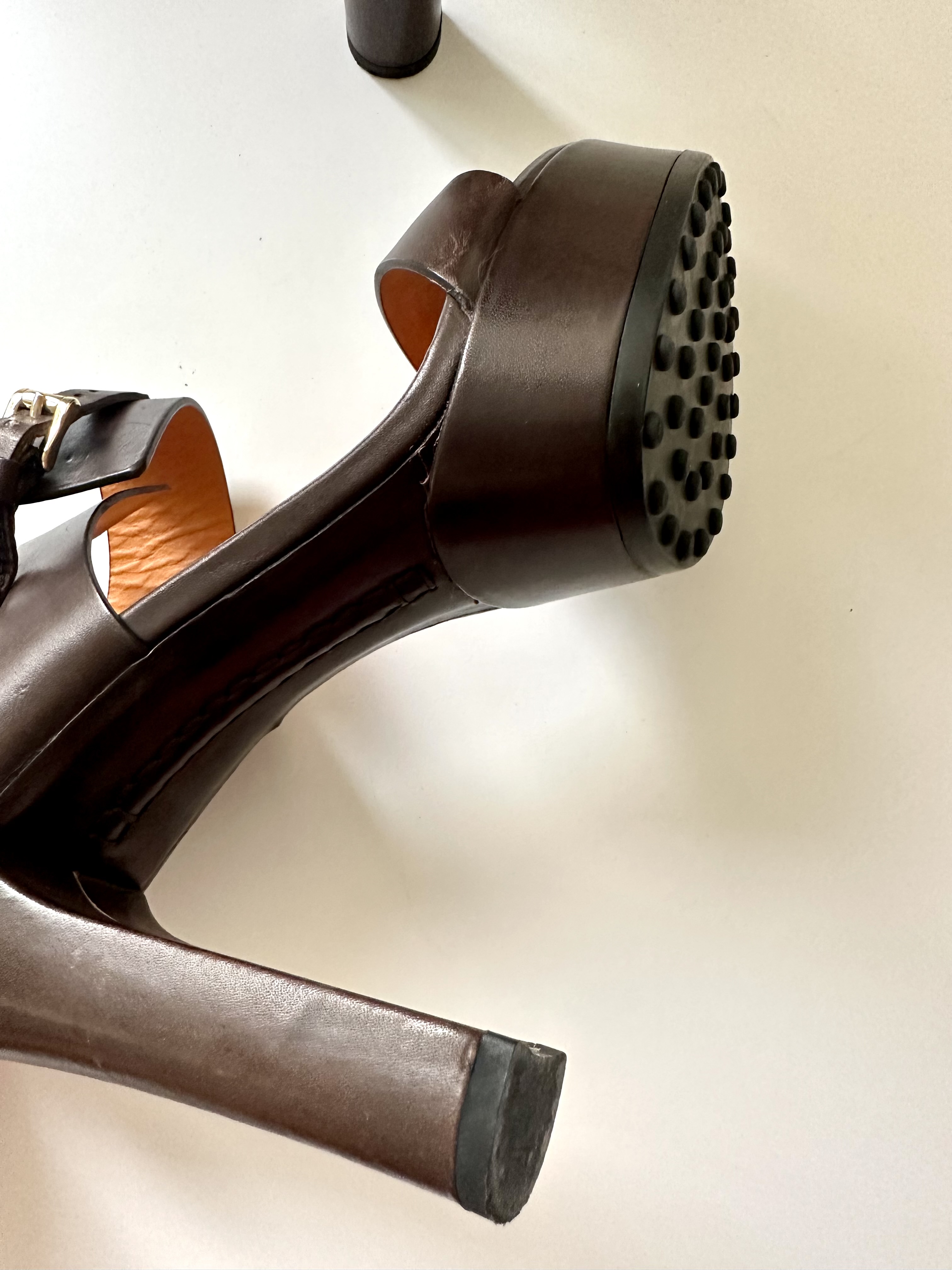 Tod's czekoladowe sandały 38 - obrazek 5