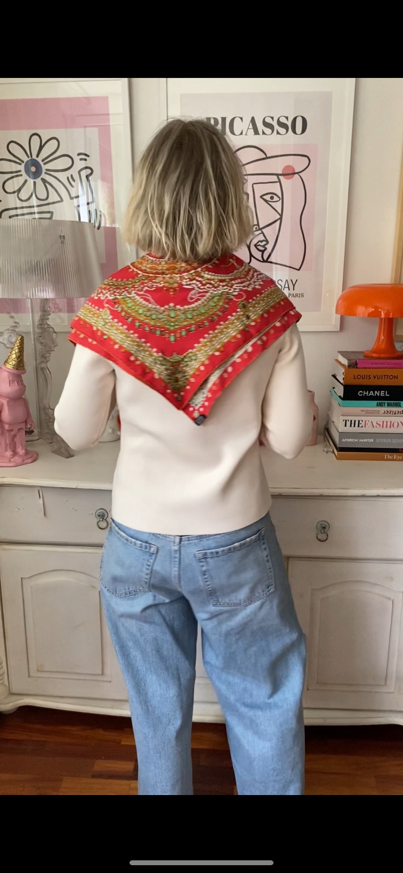 Hermes apaszka chusta z jedwabiu - obrazek 4