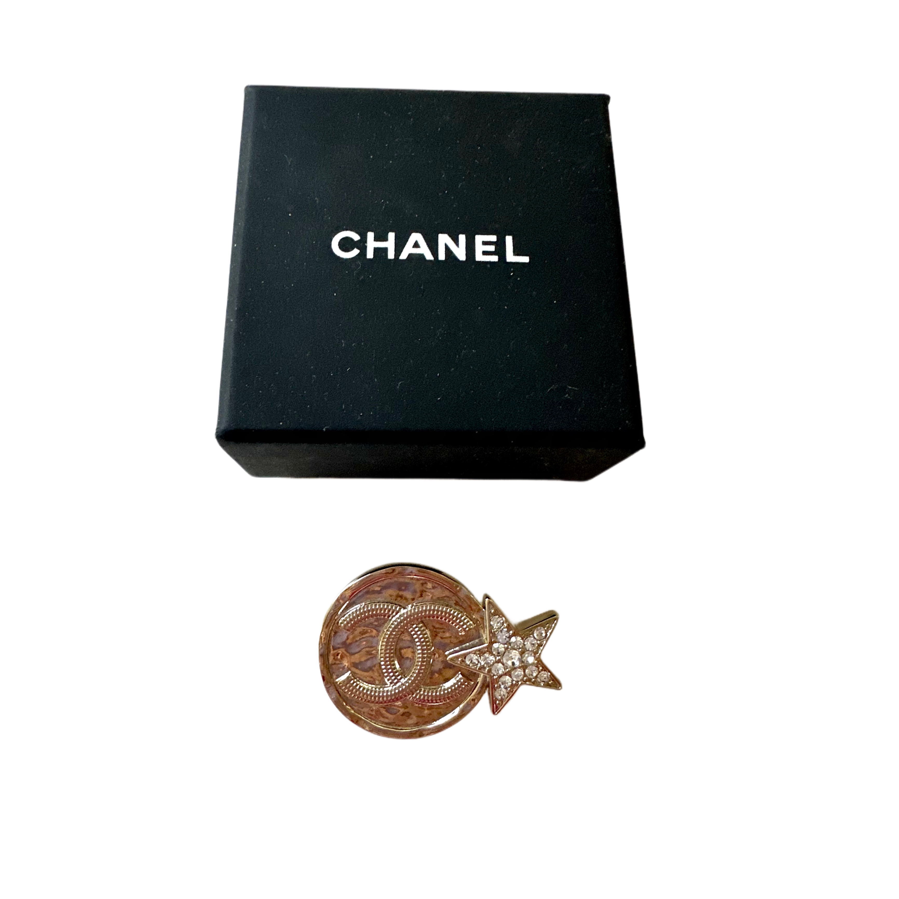 Chanel srebrna broszka
