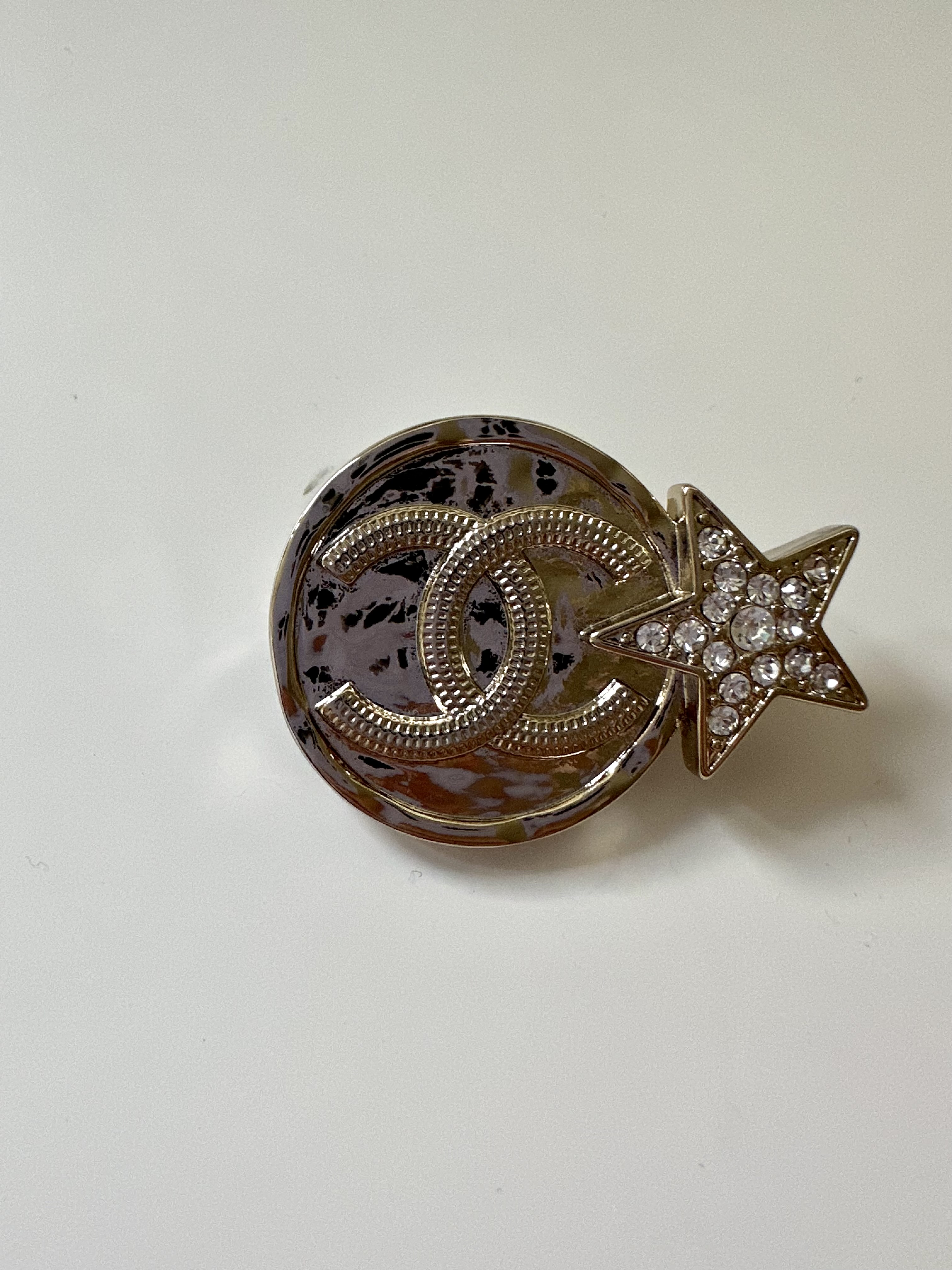 Chanel srebrna broszka - obrazek 5