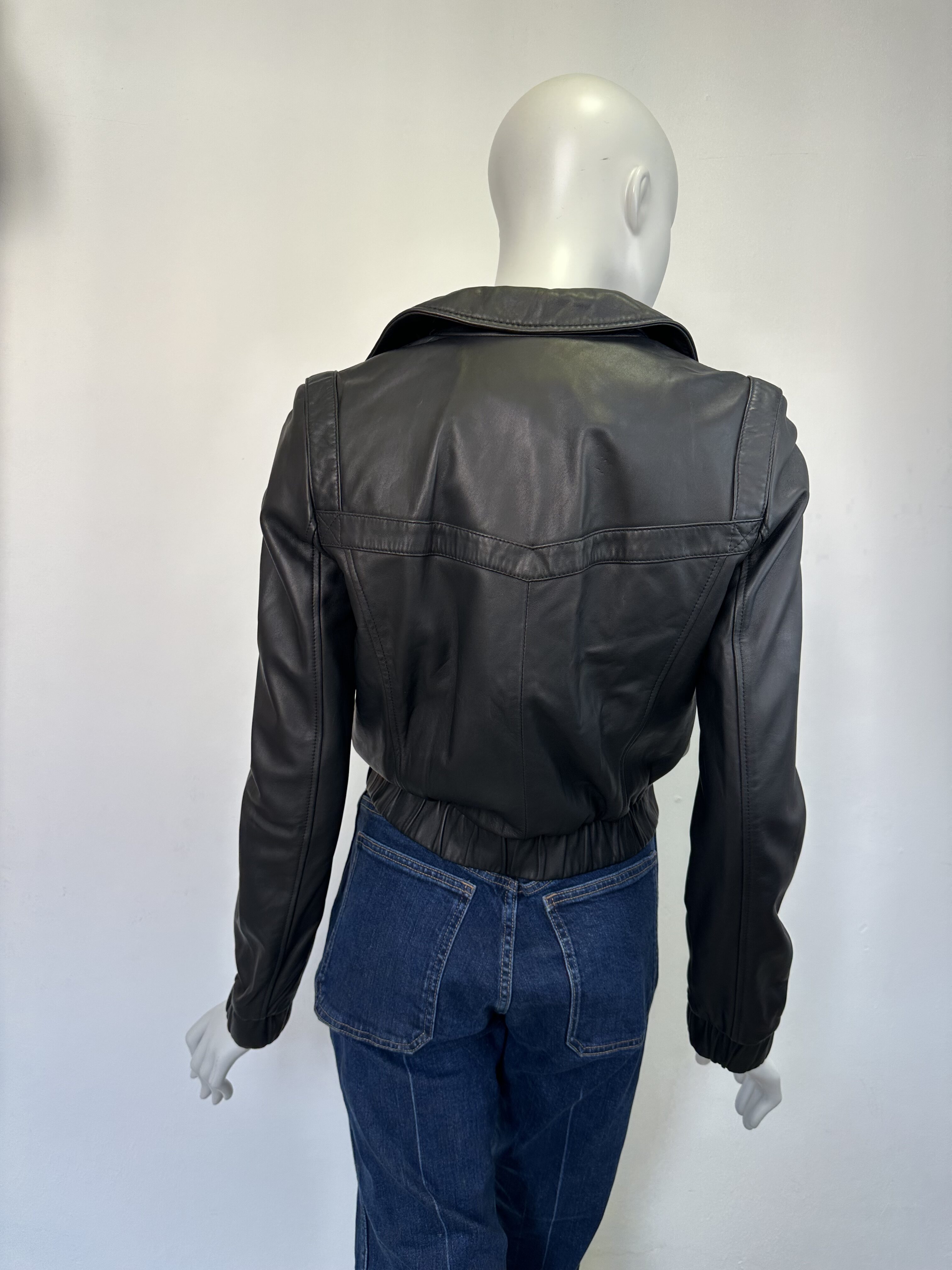 See by chloe skórzana czarna kurtka 36 - obrazek 8