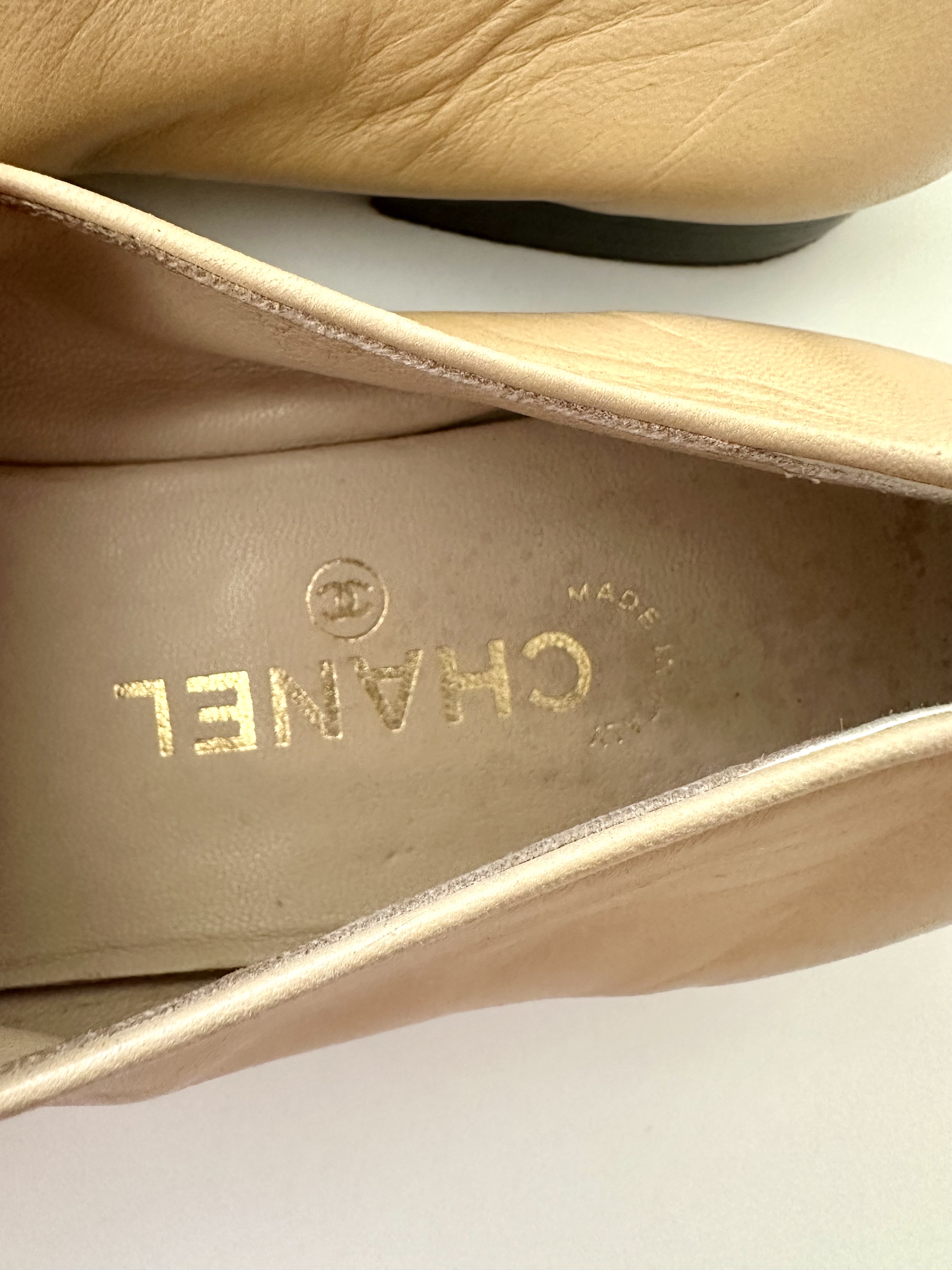Chanel beżowe baleriny vintage 39,5 - obrazek 4