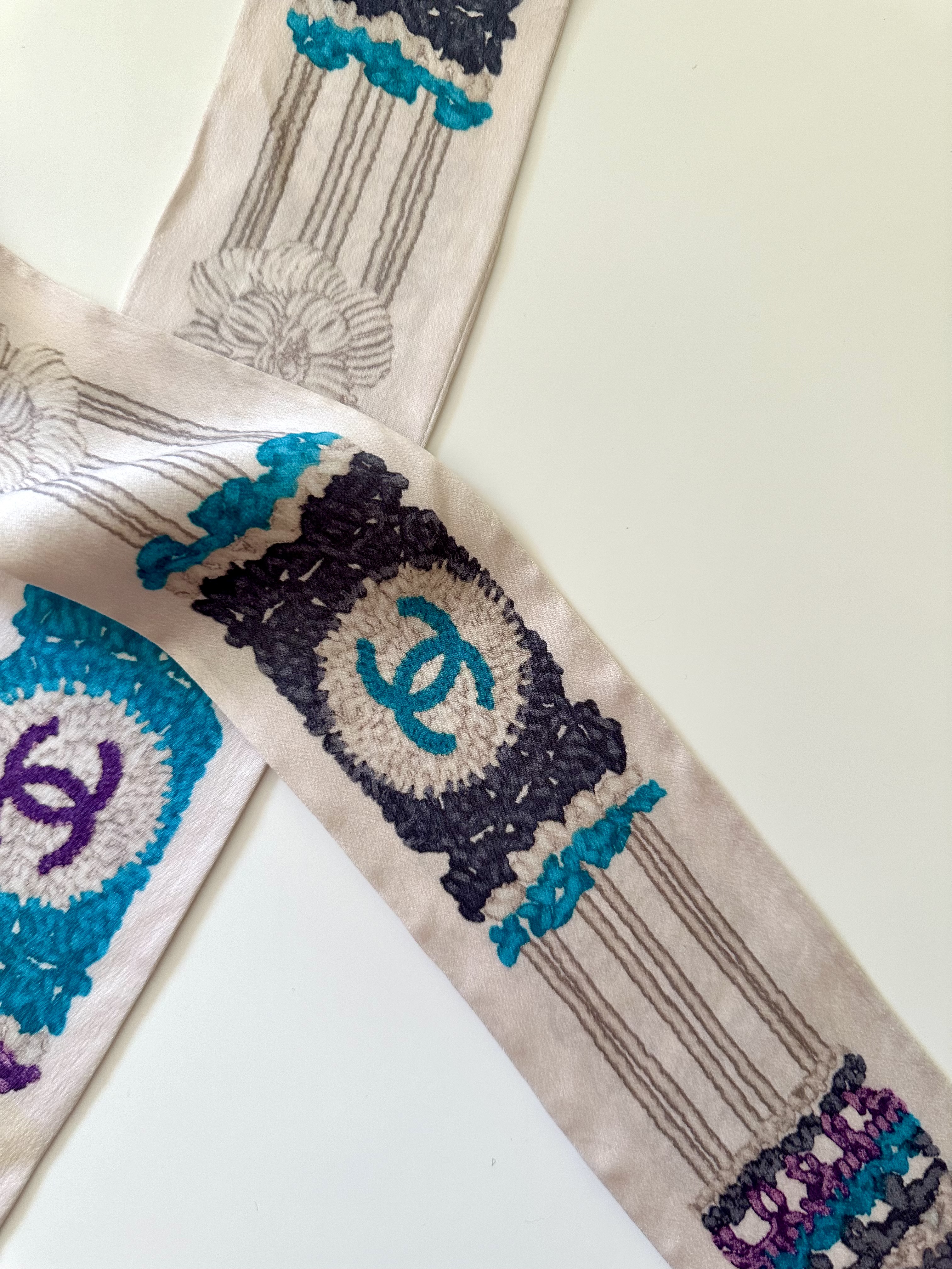 Chanel twilly jedwab apaszka - obrazek 3