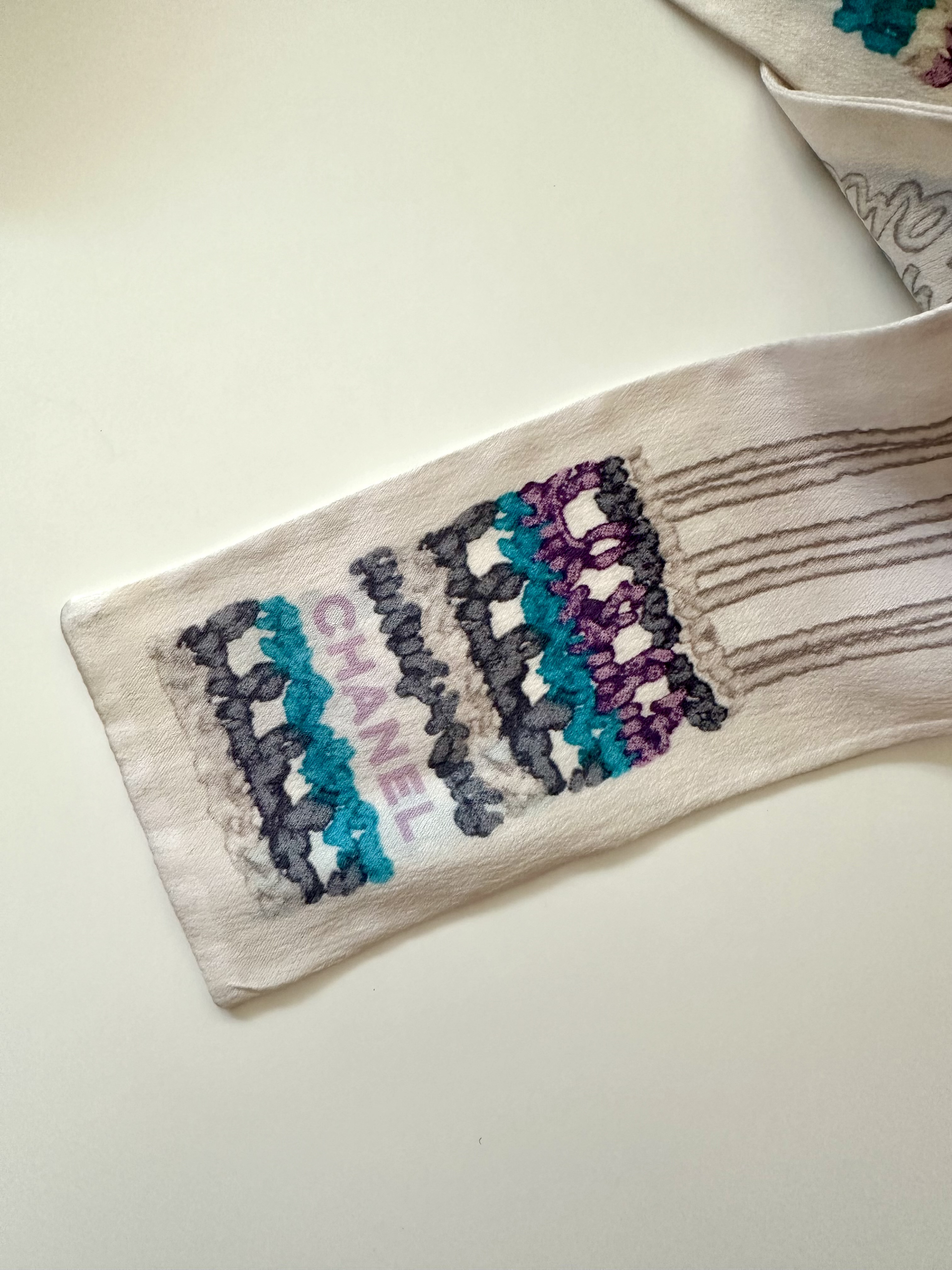 Chanel twilly jedwab apaszka - obrazek 4