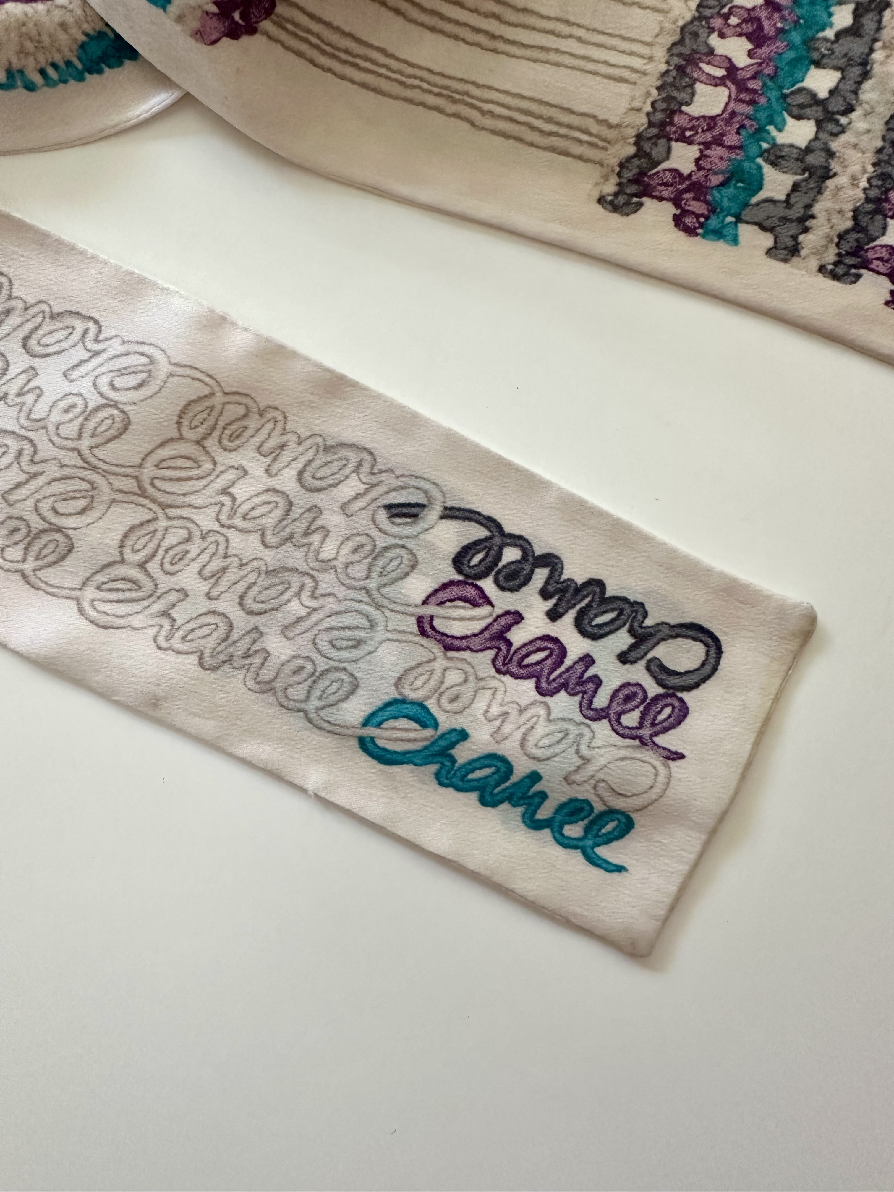 Chanel twilly jedwab apaszka - obrazek 5