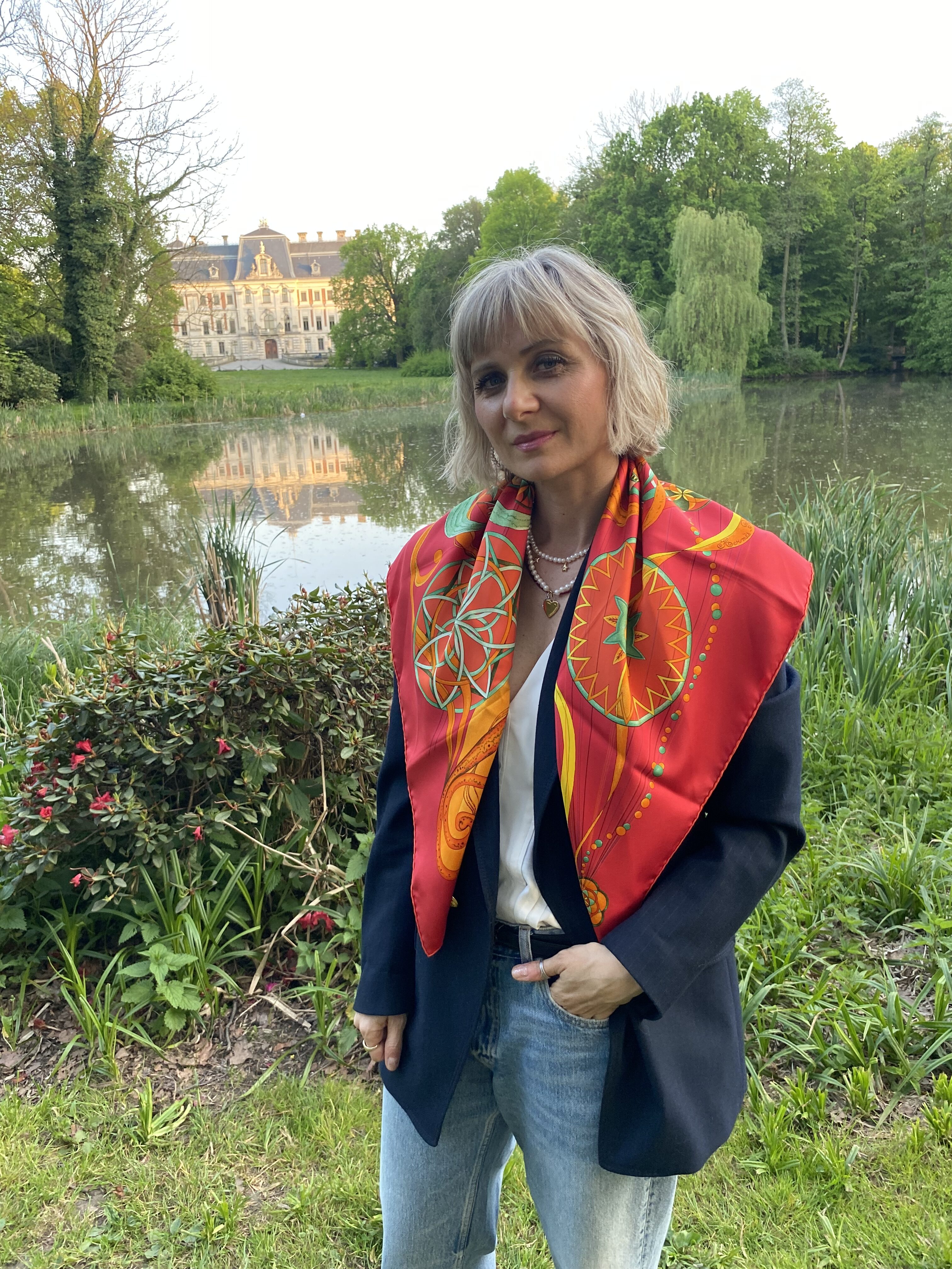 Hermes jedwabna apaszka chusta - obrazek 7