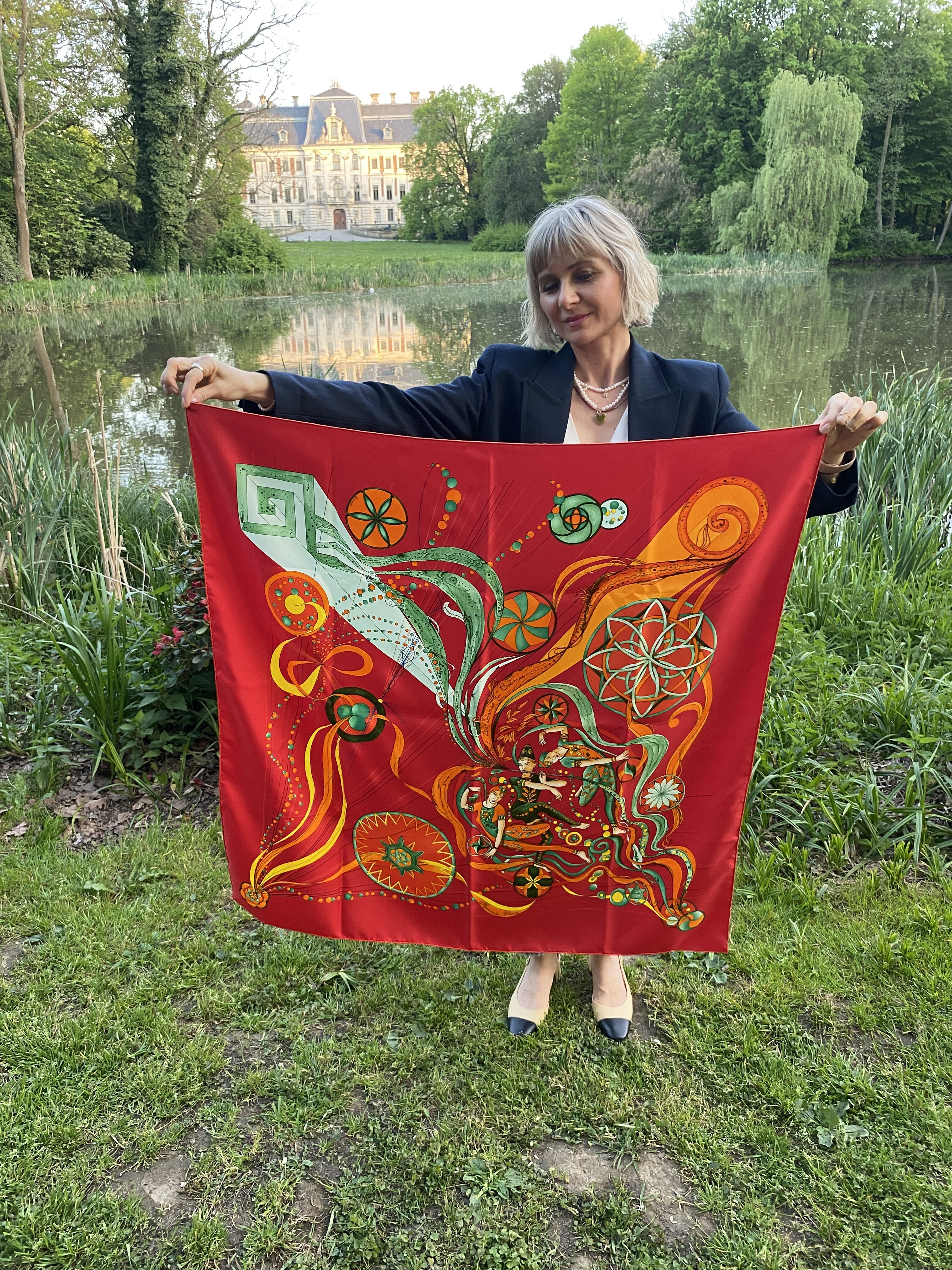 Hermes jedwabna apaszka chusta - obrazek 6