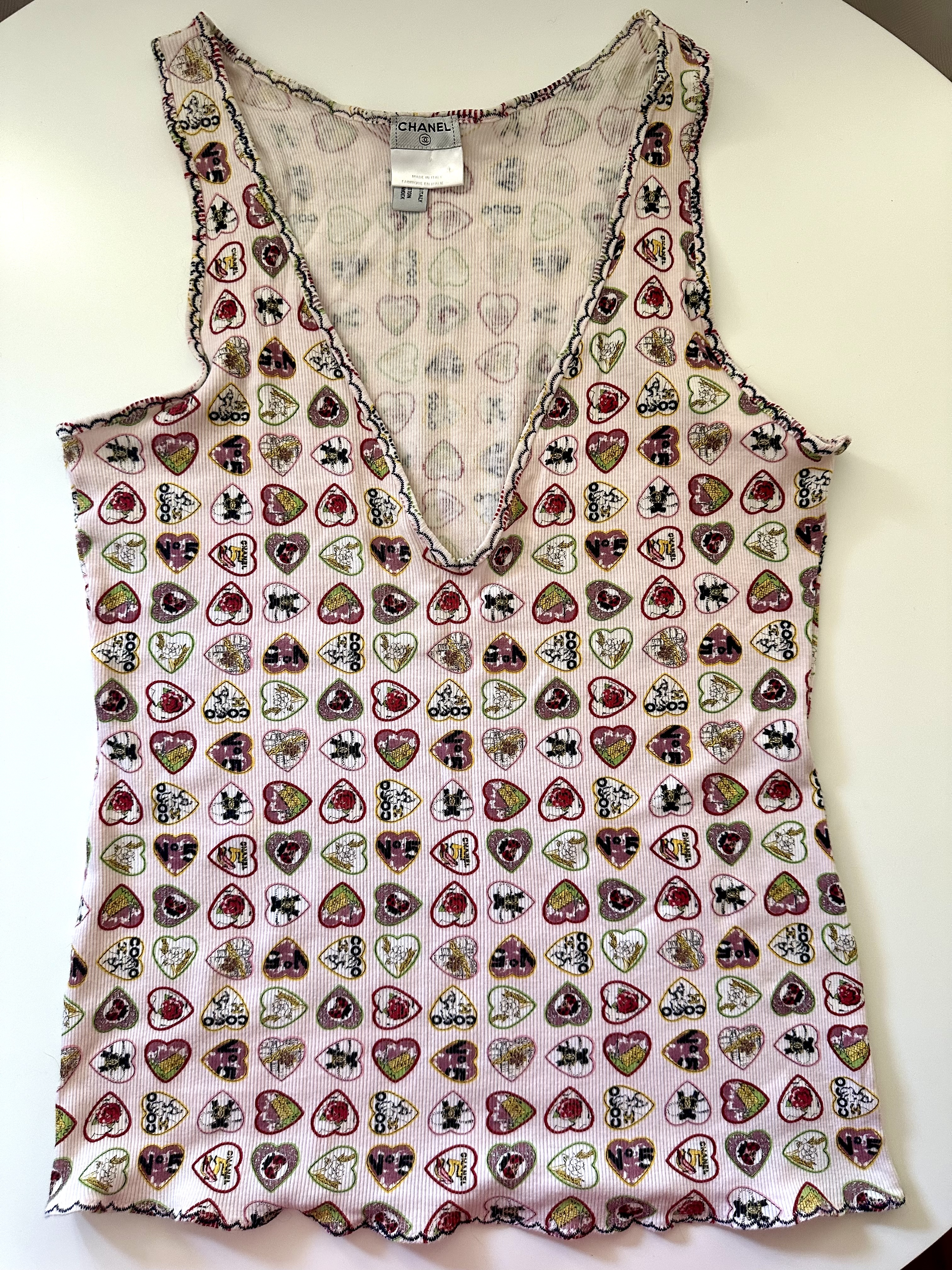Chanel valentine heard koszulka limitowana edycja 38/40 - obrazek 2