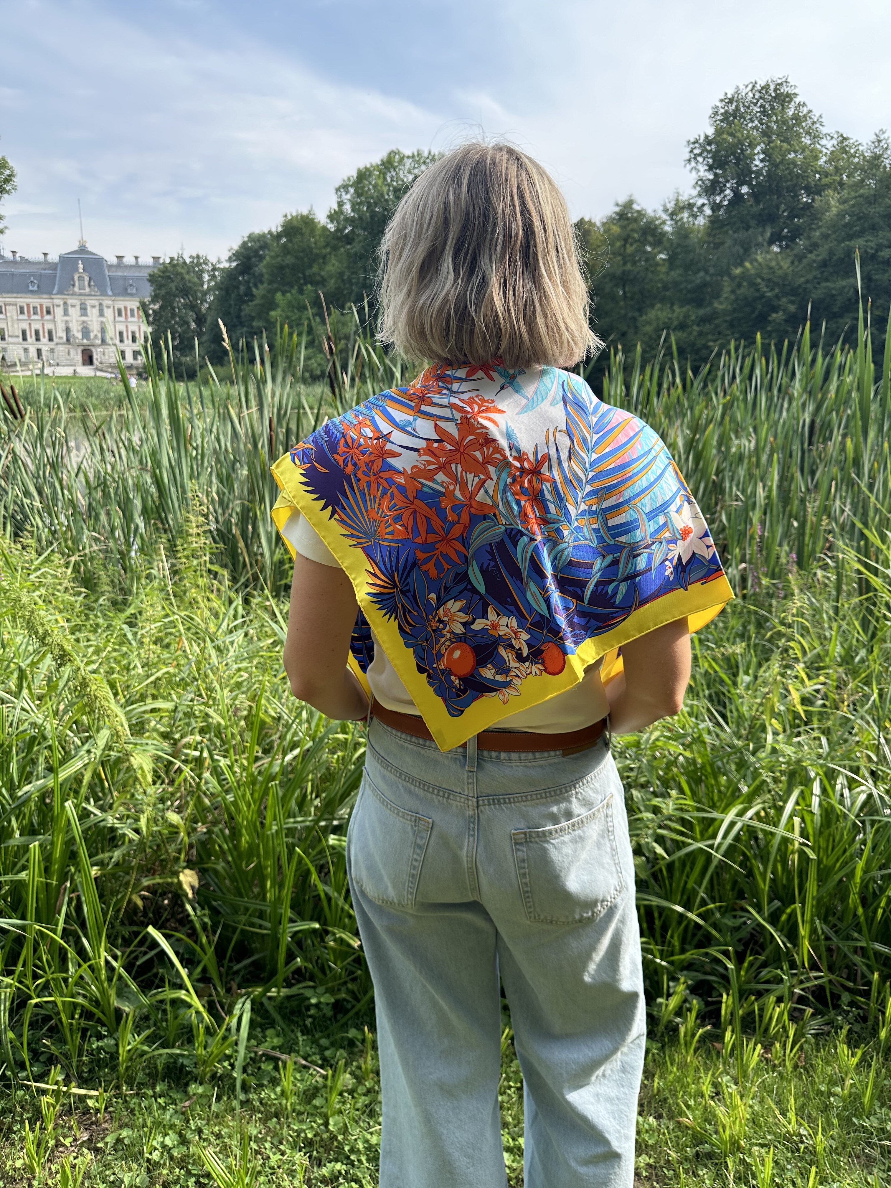 Hermes apaszka chusta z jedwabiu - obrazek 5