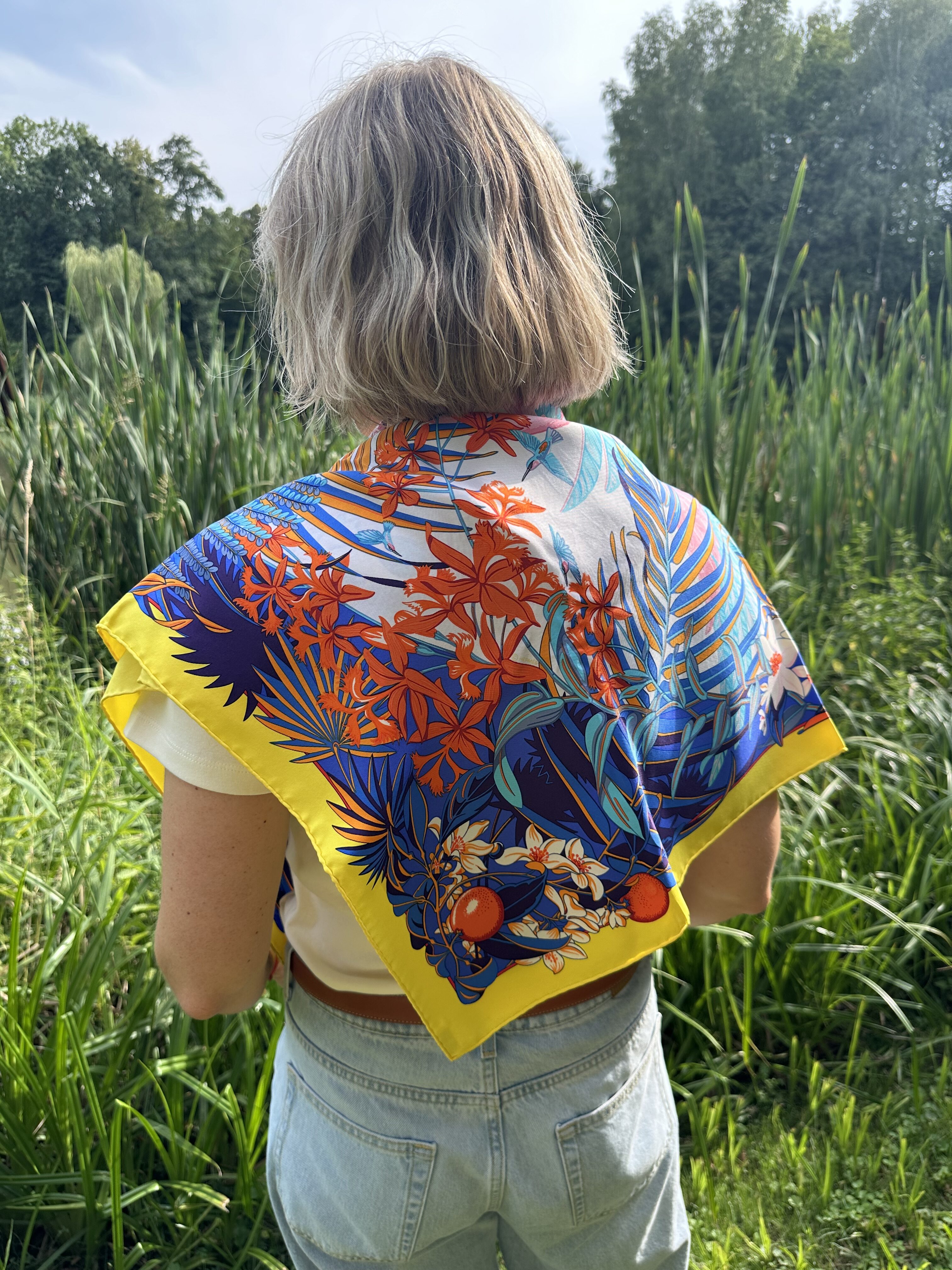 Hermes apaszka chusta z jedwabiu - obrazek 4