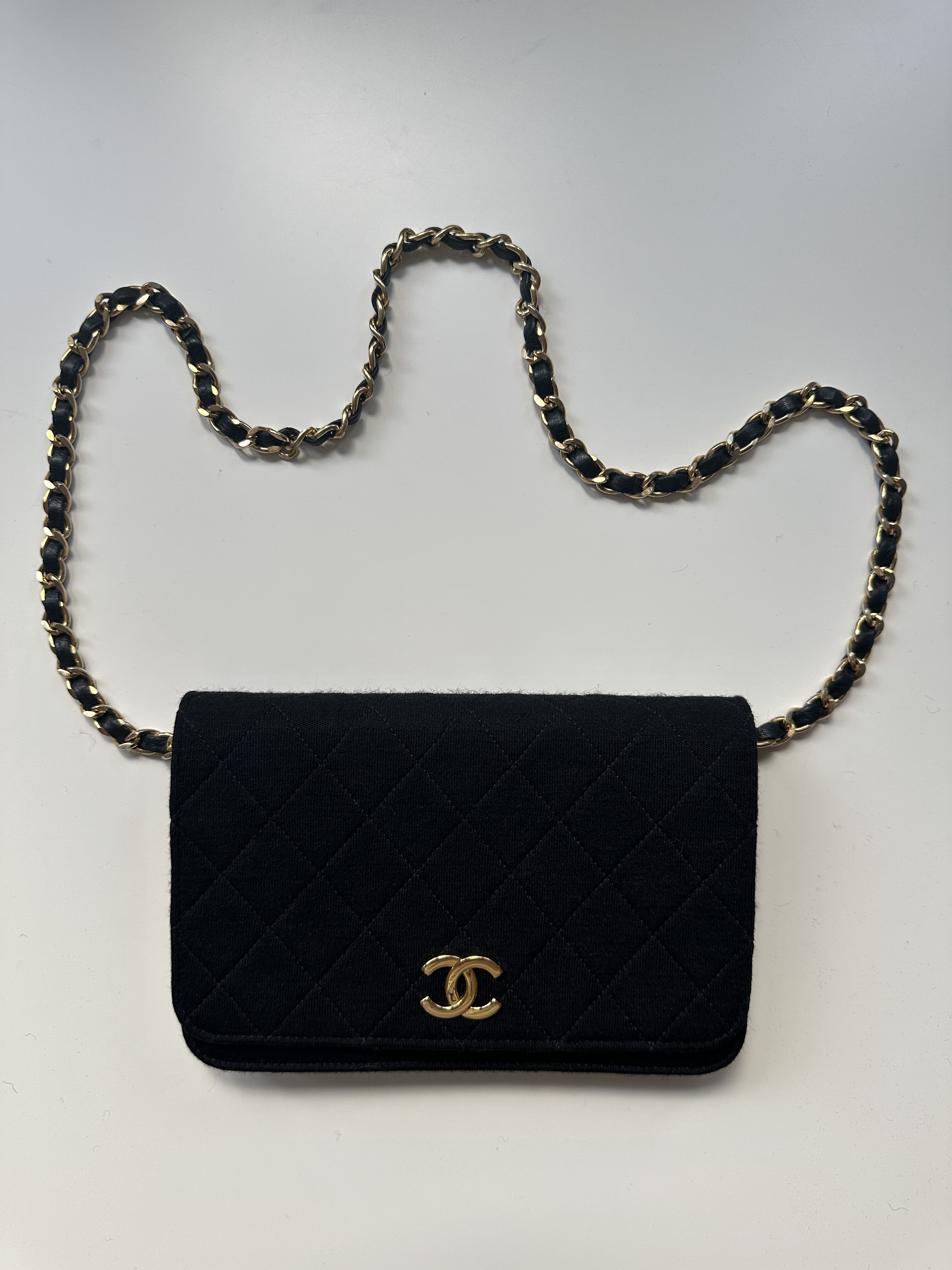Chanel Full Bag Push-Lock Black Matelasse vintage - obrazek 2