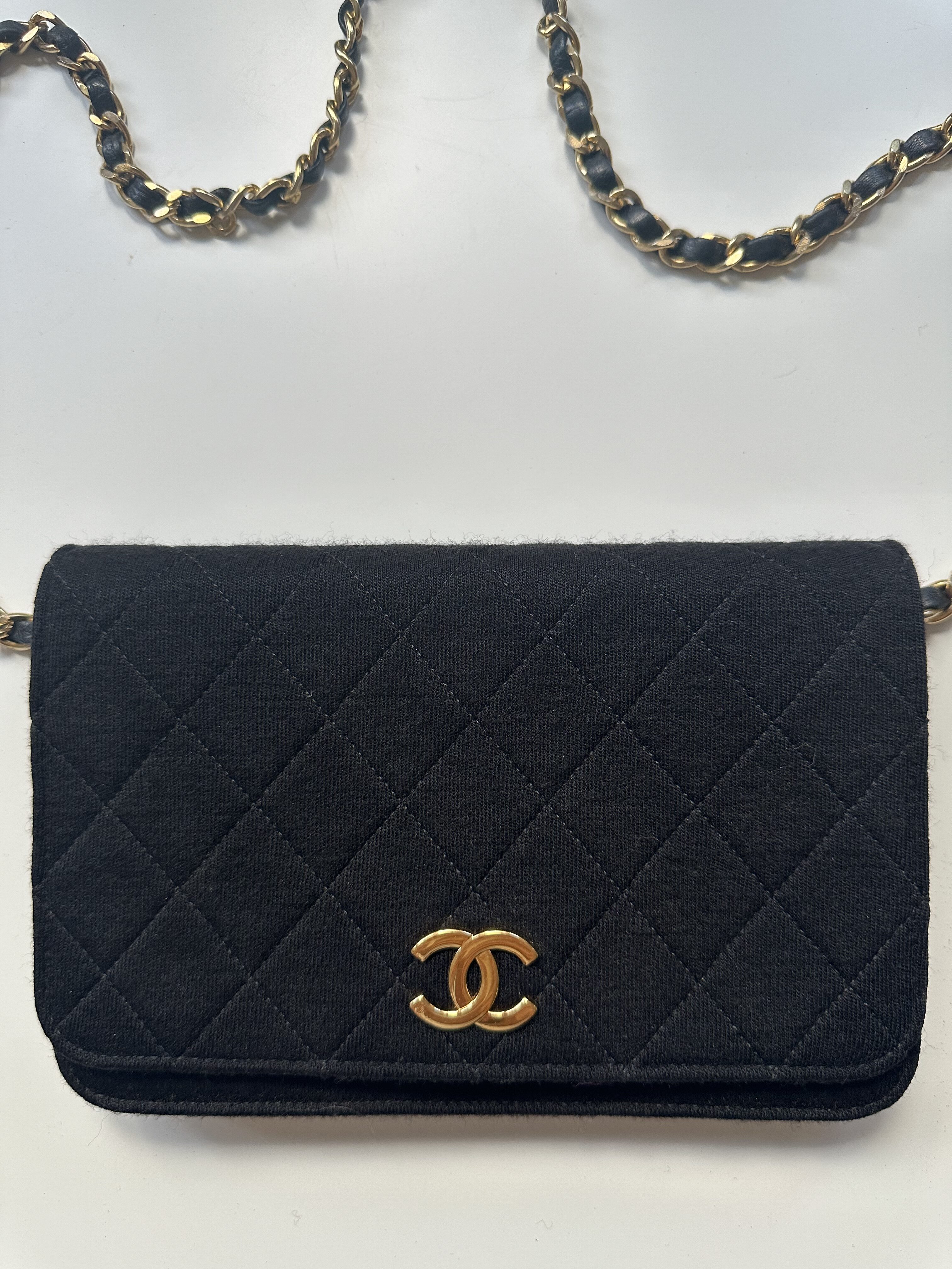Chanel Full Bag Push-Lock Black Matelasse vintage - obrazek 3