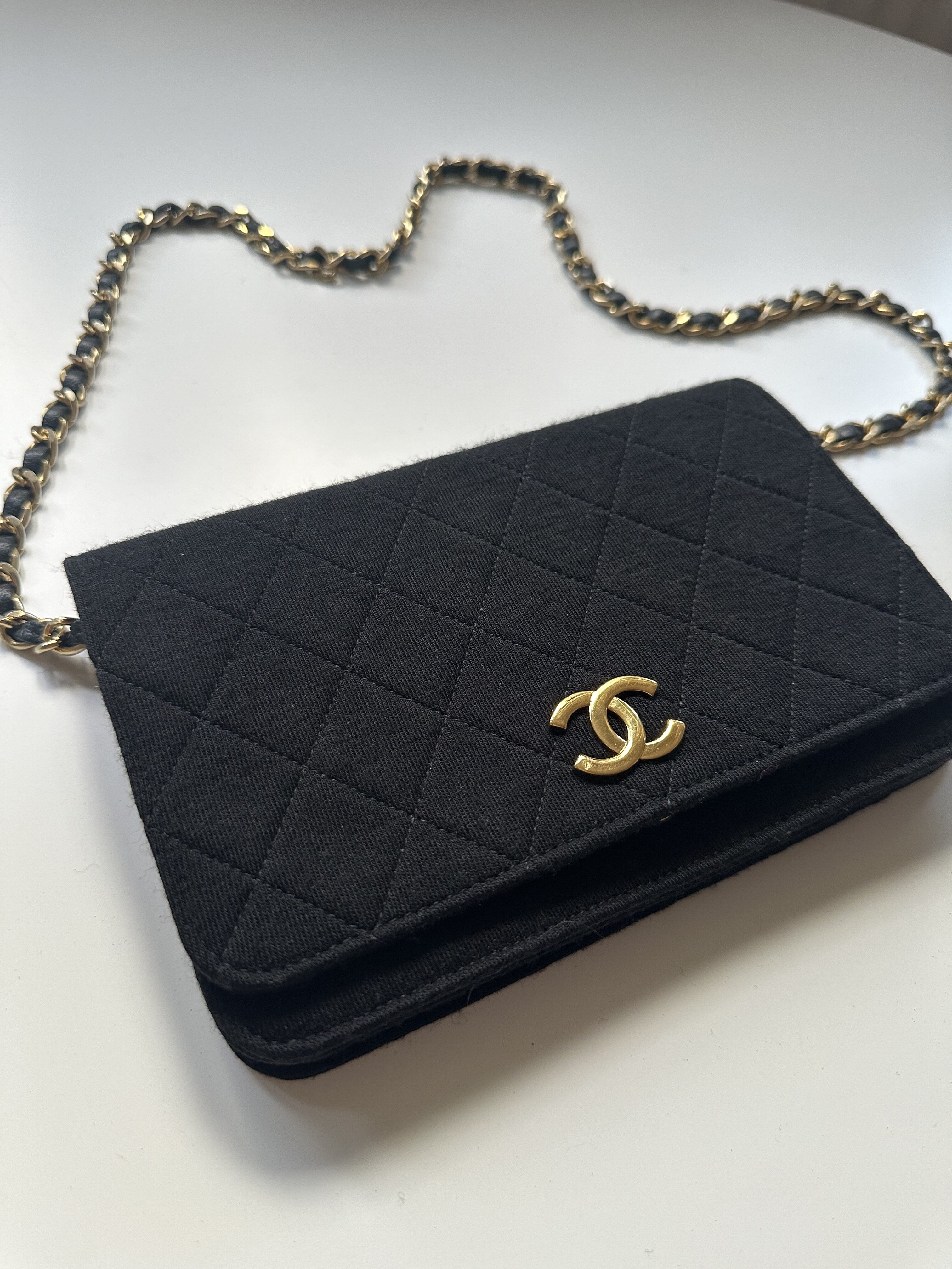 Chanel Full Bag Push-Lock Black Matelasse vintage - obrazek 5