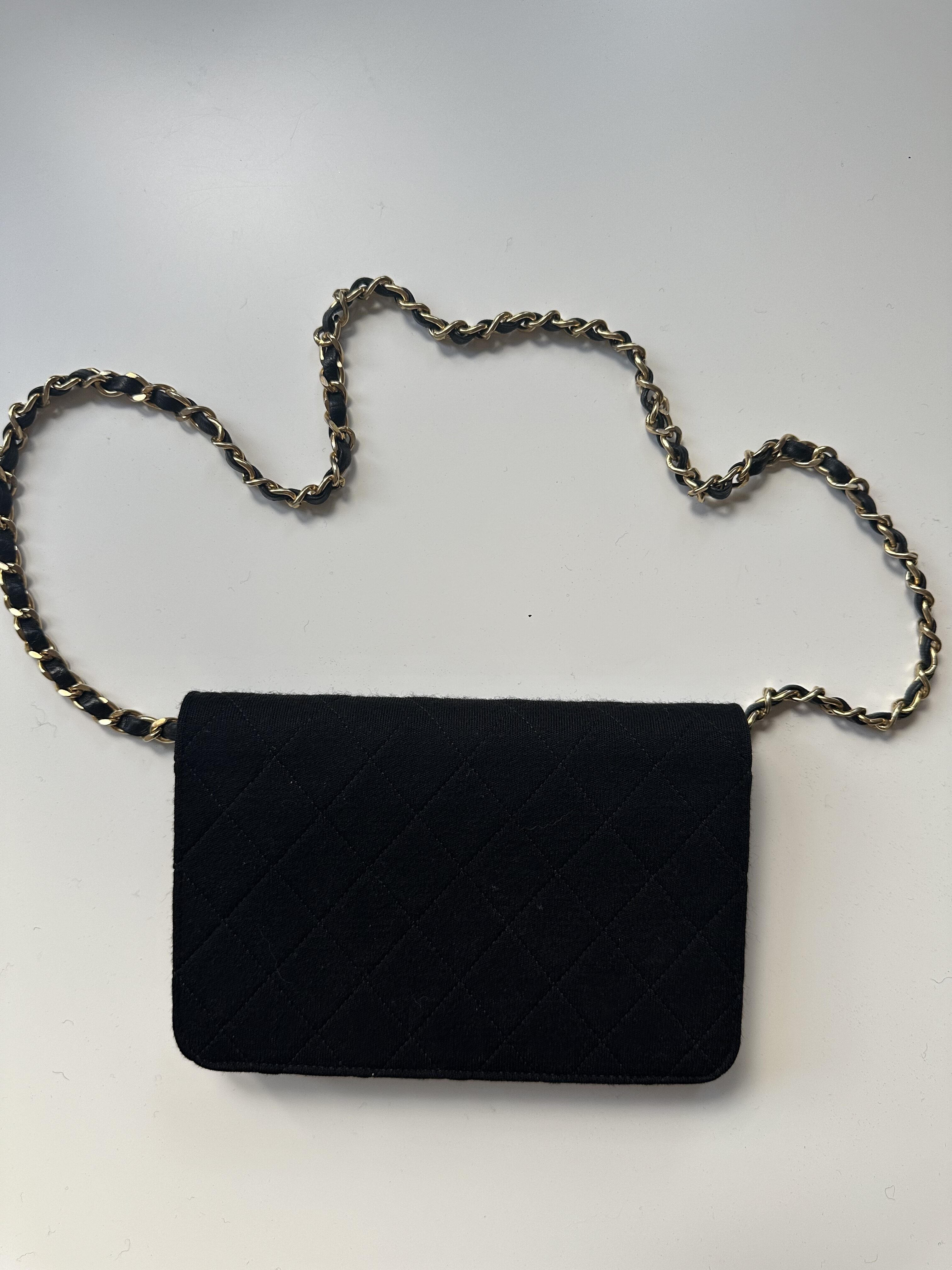 Chanel Full Bag Push-Lock Black Matelasse vintage - obrazek 6