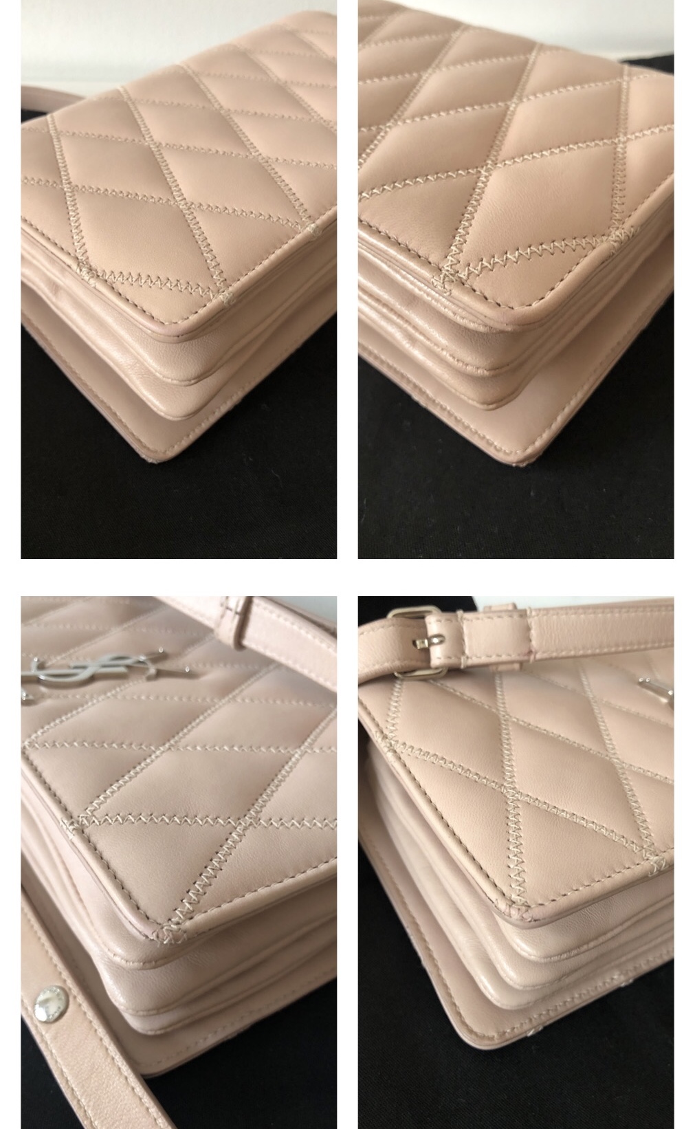 SAINT LAURENT Angie Quilted Crossbody Bag – torebka - obrazek 7