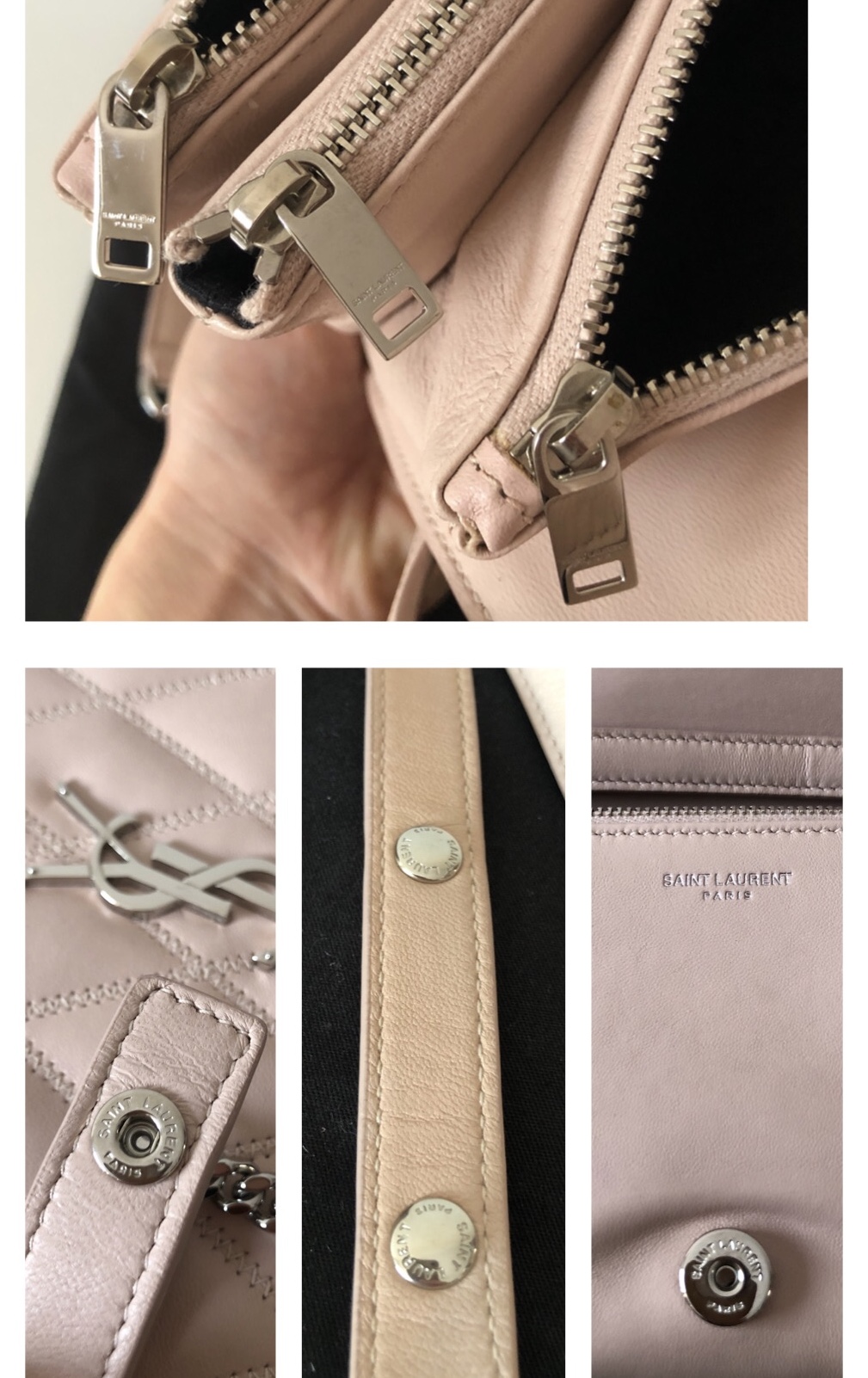 SAINT LAURENT Angie Quilted Crossbody Bag – torebka - obrazek 8