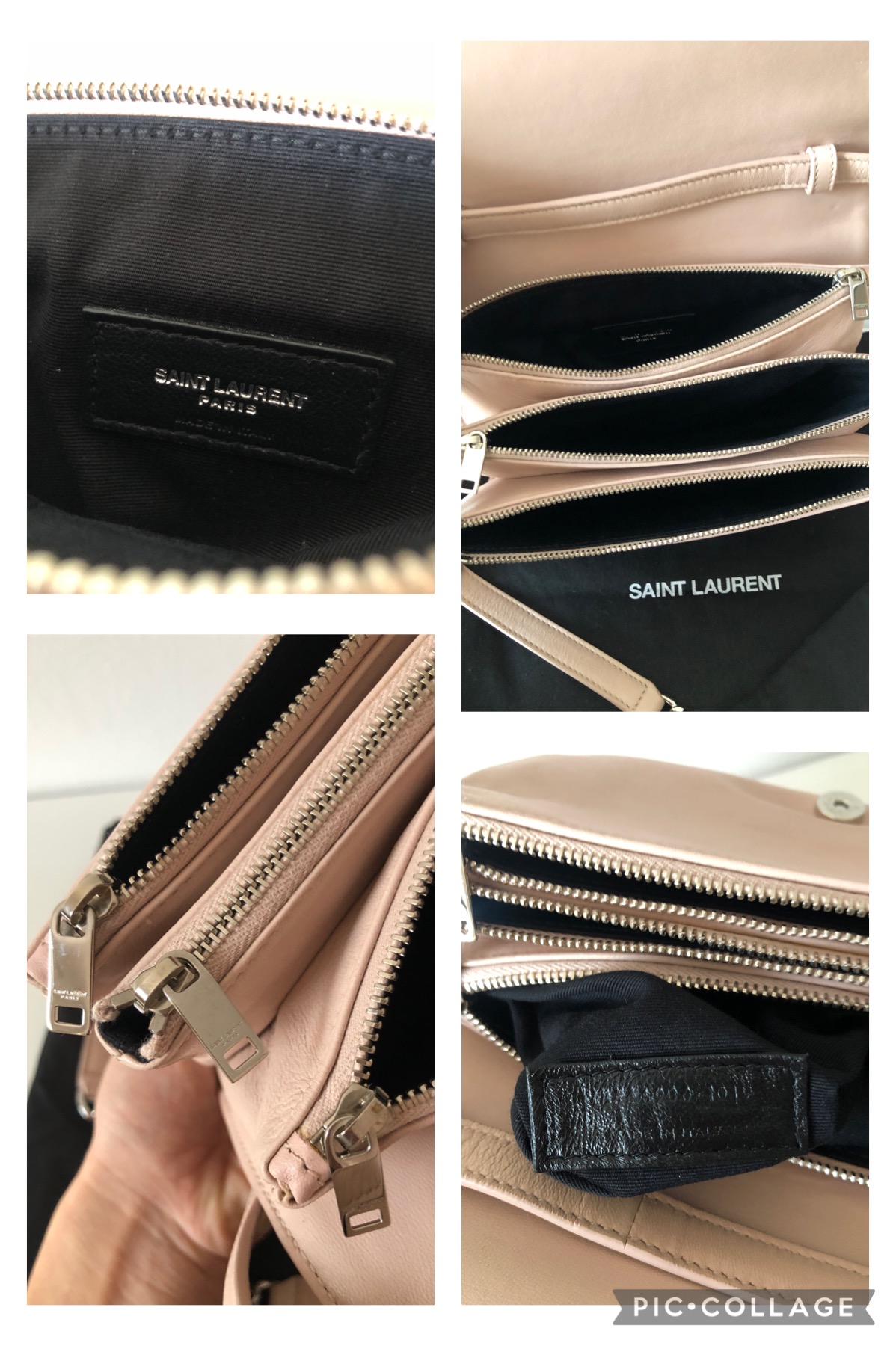 SAINT LAURENT Angie Quilted Crossbody Bag – torebka - obrazek 12