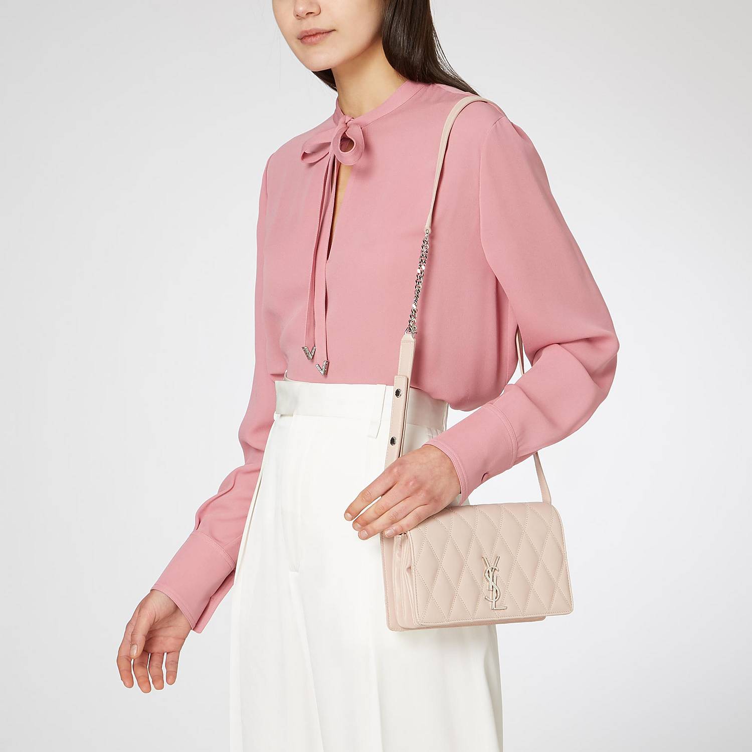 SAINT LAURENT Angie Quilted Crossbody Bag – torebka - obrazek 2